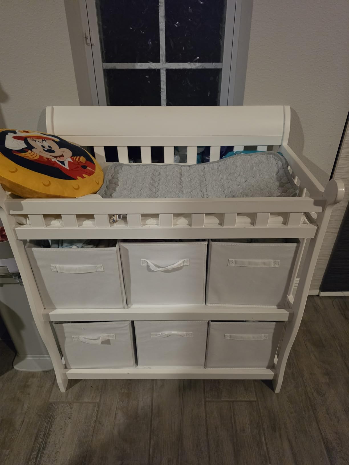 Delta Children Eclipse Changing Table with Changing Pad, Grey customer photo 2