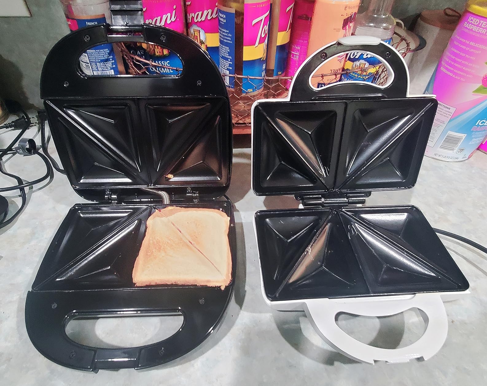 Hamilton Beach Electric Sealed Sandwich Maker Grill | Makes Pocket Sandwiches, Stuffed French Toast, Omelets | PFAS-Free Non-Stick Plates | Compact & Easy to Store | Black customer photo 1