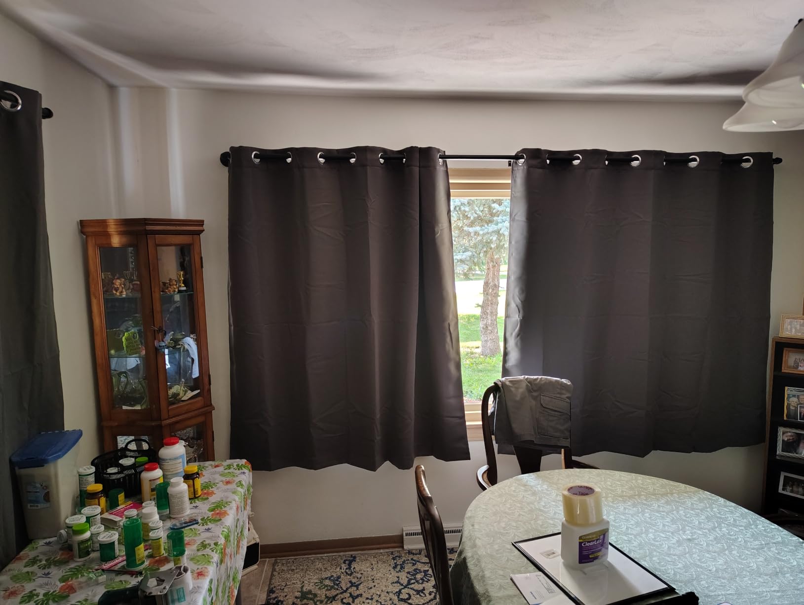 NICETOWN Living Room Completely Shaded Draperies, Privacy Protection & Noise Reducing Ring Top Drapes, Black Lined Insulated Window Treatment Curtain Panels customer photo 2