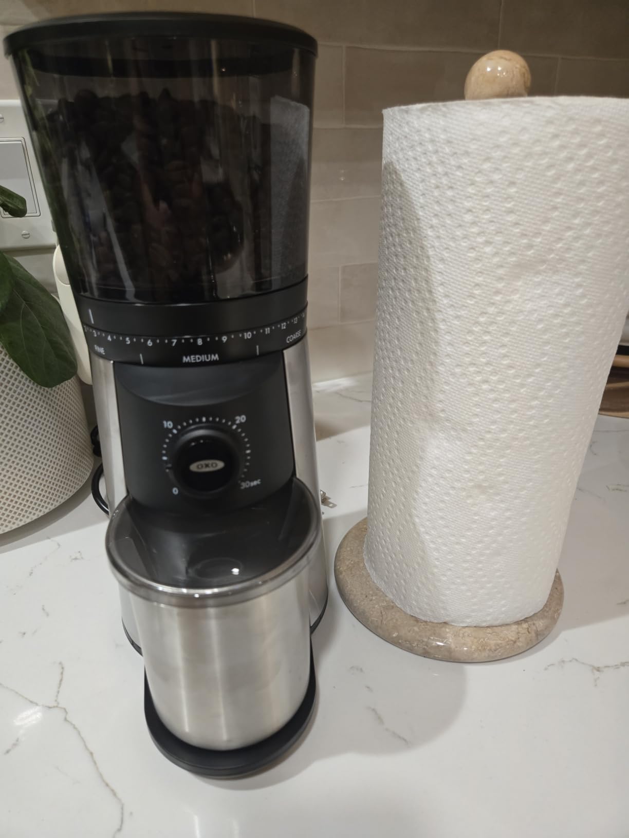 OXO Brew Conical Burr Electric Coffee Bean Grinder - 12 Oz Capacity | Stainless Steel Burrs, One-Touch Automatic Smart Grind, 15 Grind Settings for Espresso, French Press, Cold Brew customer photo 2