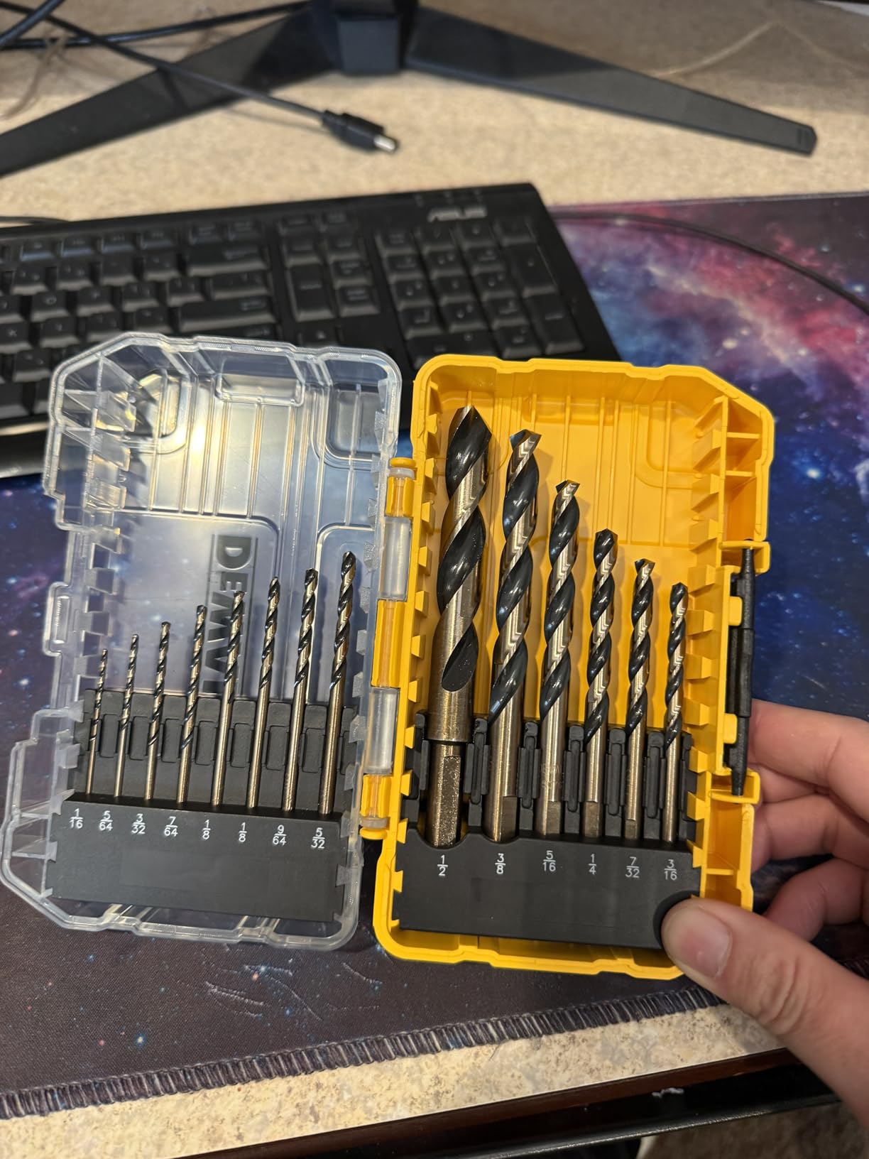 DEWALT Drill Bit Set, 3-Flats Shank,14-Piece, 135 Degree Split Point, for Plastic, Wood and Metal (DWA1184) customer photo 2