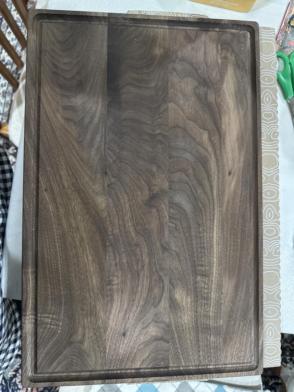 Walnut Wood Cutting Board for Kitchen, Reversible Wooden Cutting Board With Juice Grooves - Chopping Board, Charcuterie Serving Tray Made in USA (Walnut, 17x11x0.75) customer photo 1