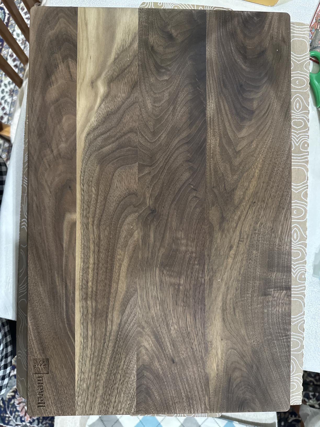 Walnut Wood Cutting Board for Kitchen, Reversible Wooden Cutting Board With Juice Grooves - Chopping Board, Charcuterie Serving Tray Made in USA (Walnut, 17x11x0.75) customer photo 2