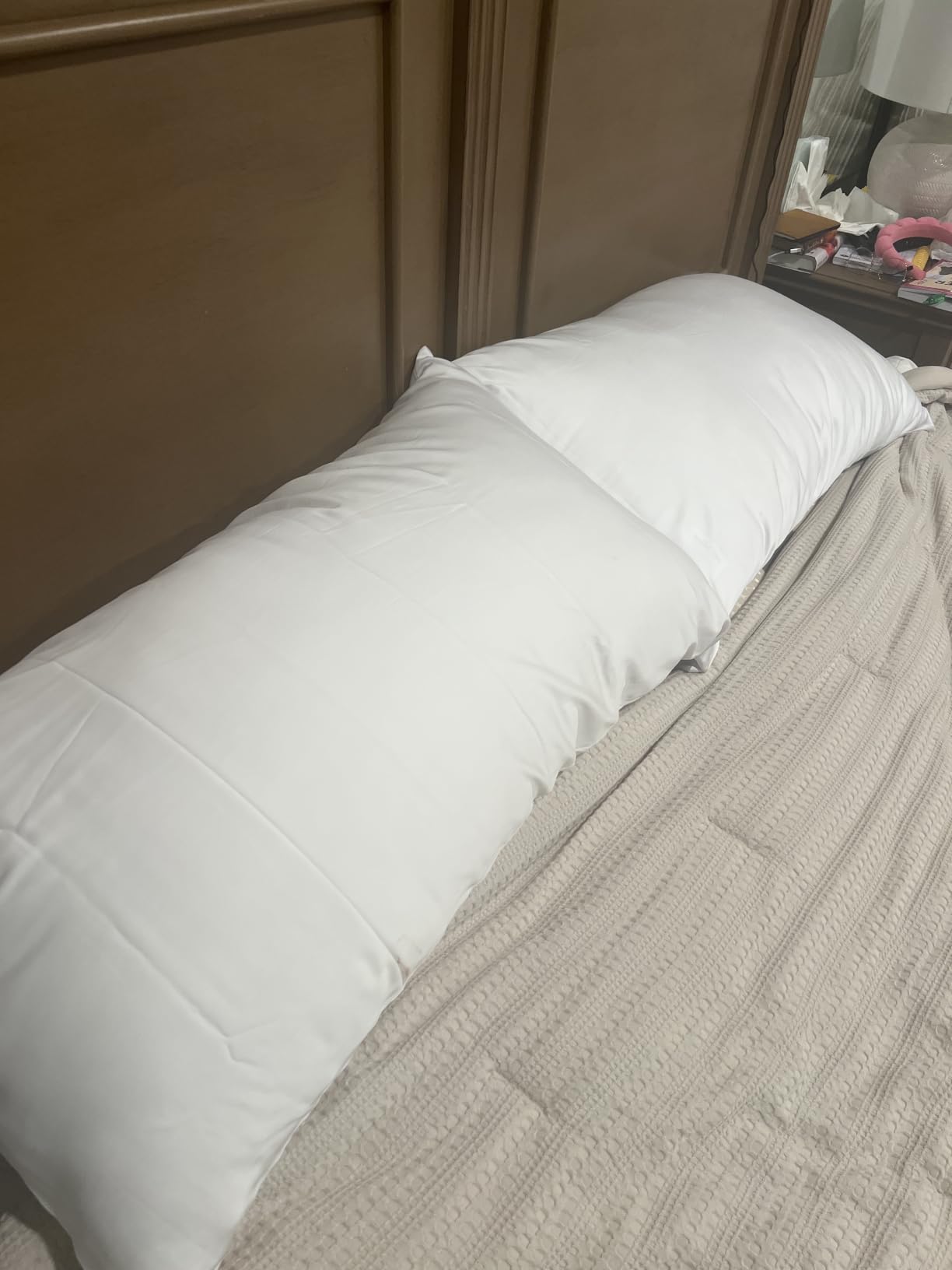 ACCURATEX Pillows Queen Size Set of 2, Adjustable Hybrid Pillow 2 Pack | Sandwich Construction, Fluffy Down Alternative Fill Cotton Cover, Shredded Memory Foam Inner, Side Back Sleepers customer photo 2
