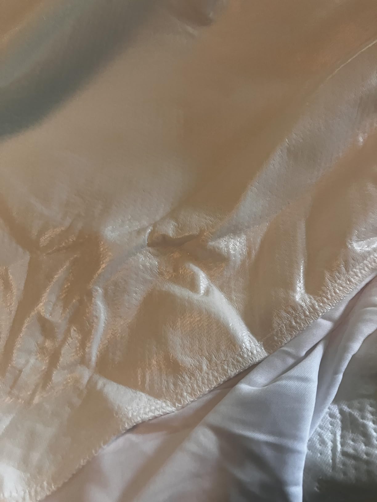 PlushDeluxe Premium Bamboo Mattress Protector - Queen Size, Waterproof, & Ultra Soft Breathable Noiseless Washable Bed Mattress Cover for Comfort & Protection - White customer photo 1