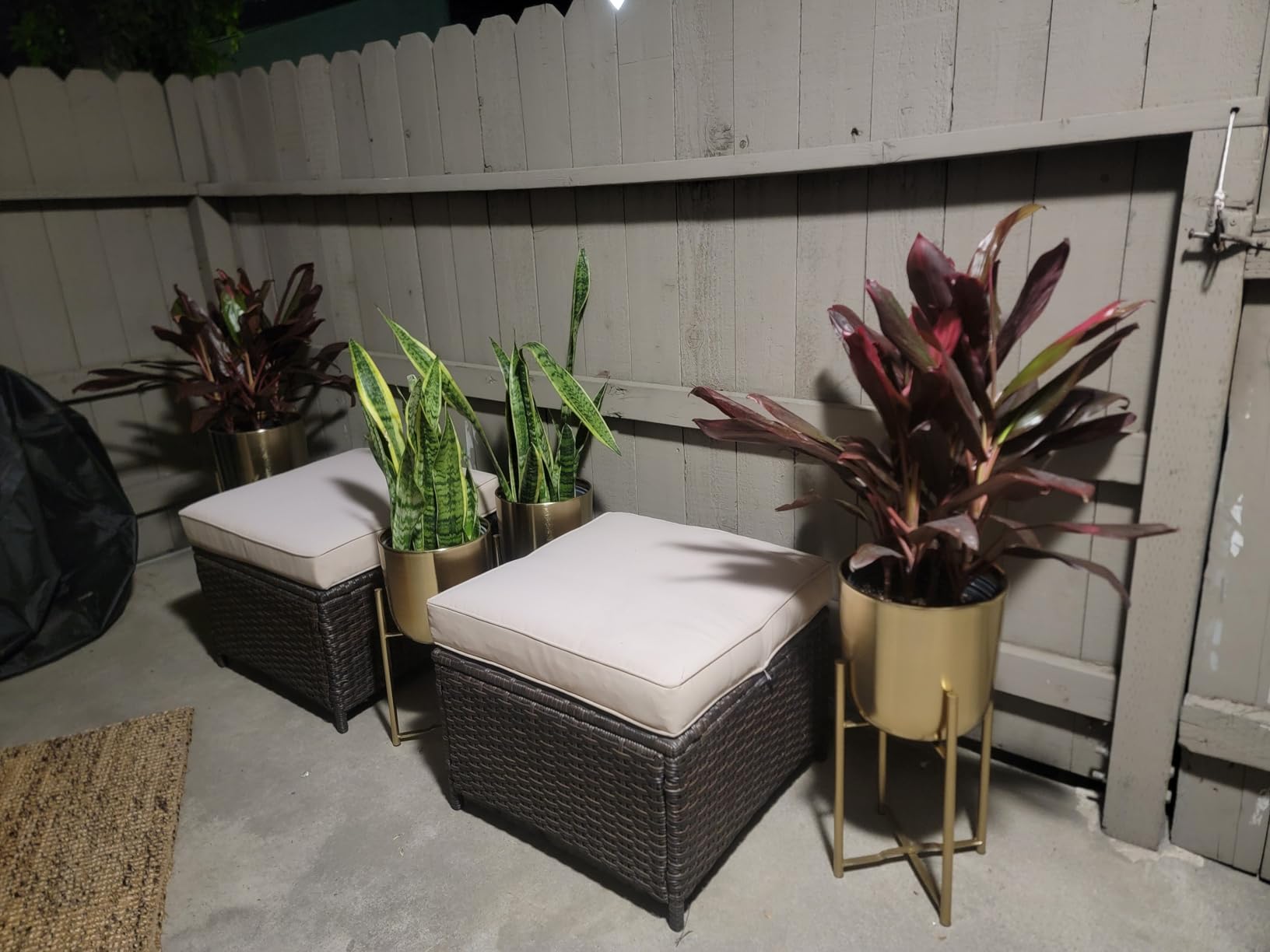 CosmoLiving by Cosmopolitan Metal Dome Planters, Set of 2, 19