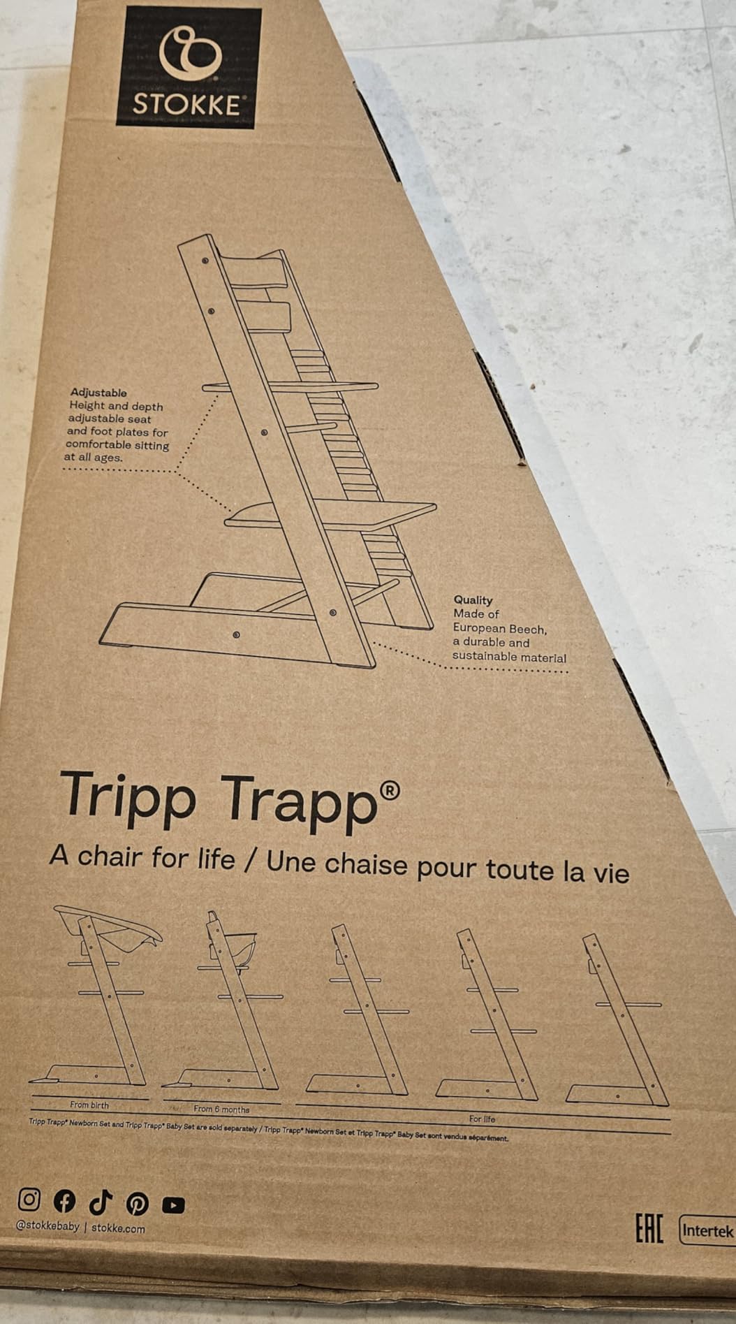 Tripp Trapp by Stokke Adjustable Wooden Natural Baby High Chair (Chair Only) customer photo 2