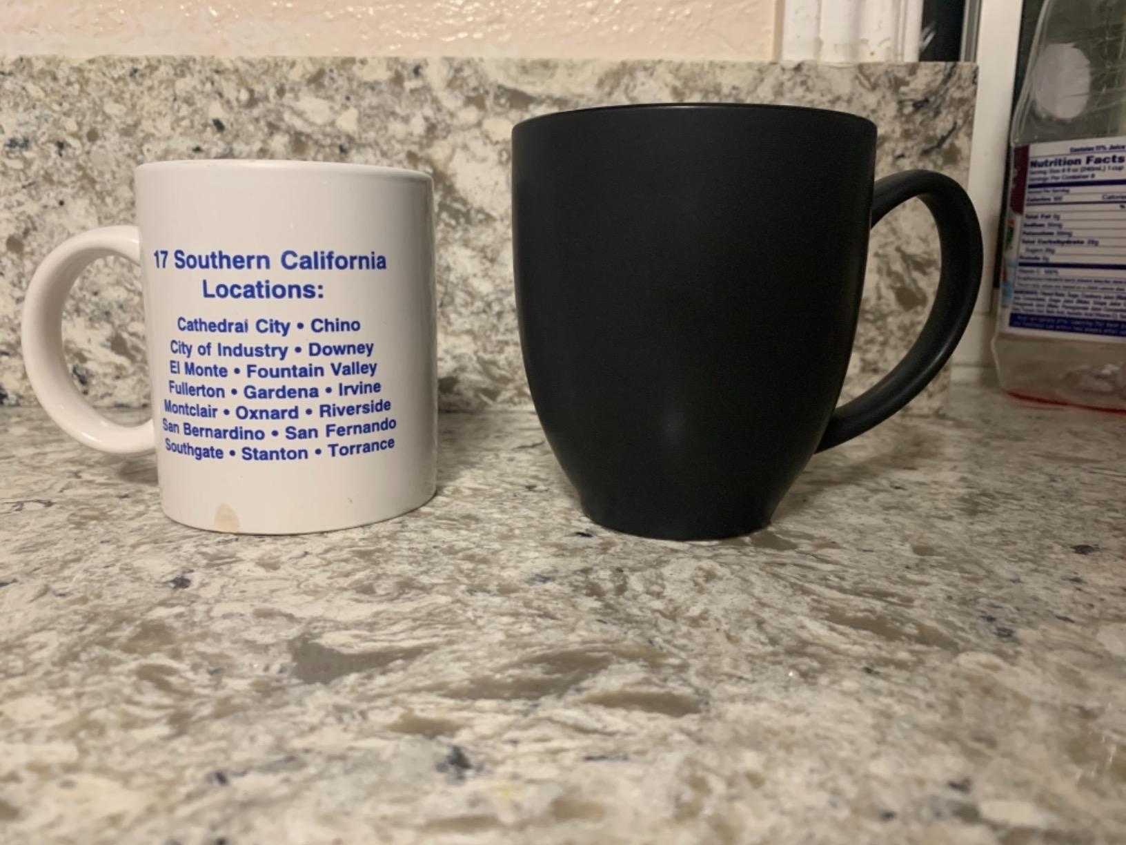 DOWAN Coffee Mugs, Black Coffee Mugs Set of 6, 16 oz Ceramic Coffee Cups with Large Handles for Men Women, Porcelain Big Mug for Tea Latte, Mug Gifts for Home Office Party customer photo 2