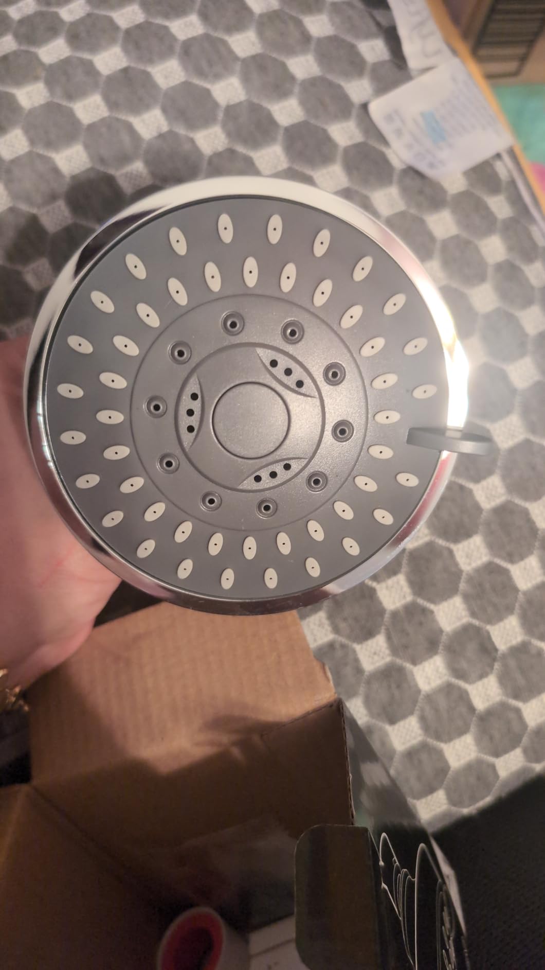 AISOSO High Pressure Rain Shower Head 5 Modes Showerhead 4.1 Inch Chrome | Low Water Pressure Compatible, Powerful Spray Fixed Showerhead for a Relaxing Indoor & Outdoor Shower customer photo 2
