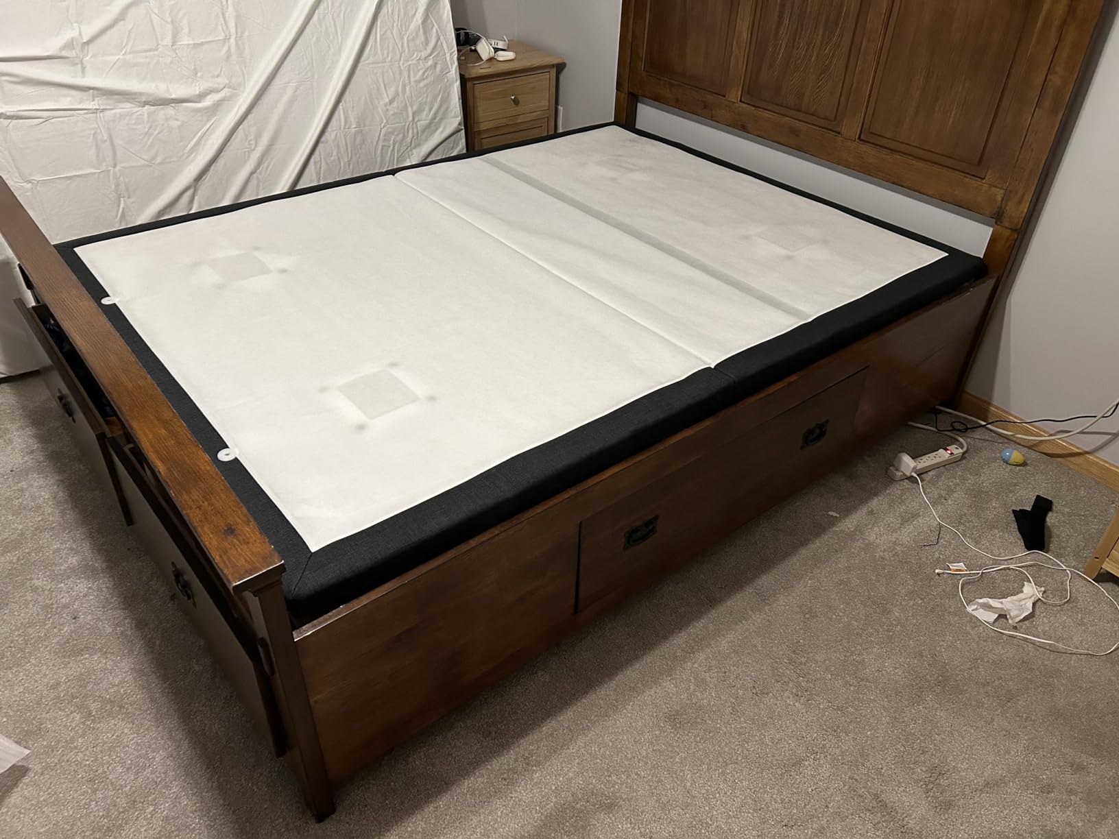 Blissful Nights z4 Adjustable Bed Frame for Storage Beds with Massage Anti-Snore, Zero G, USB Charging Station, Wireless Remote Head and Foot Incline and No Tools Required Assembly (Queen) customer photo 2