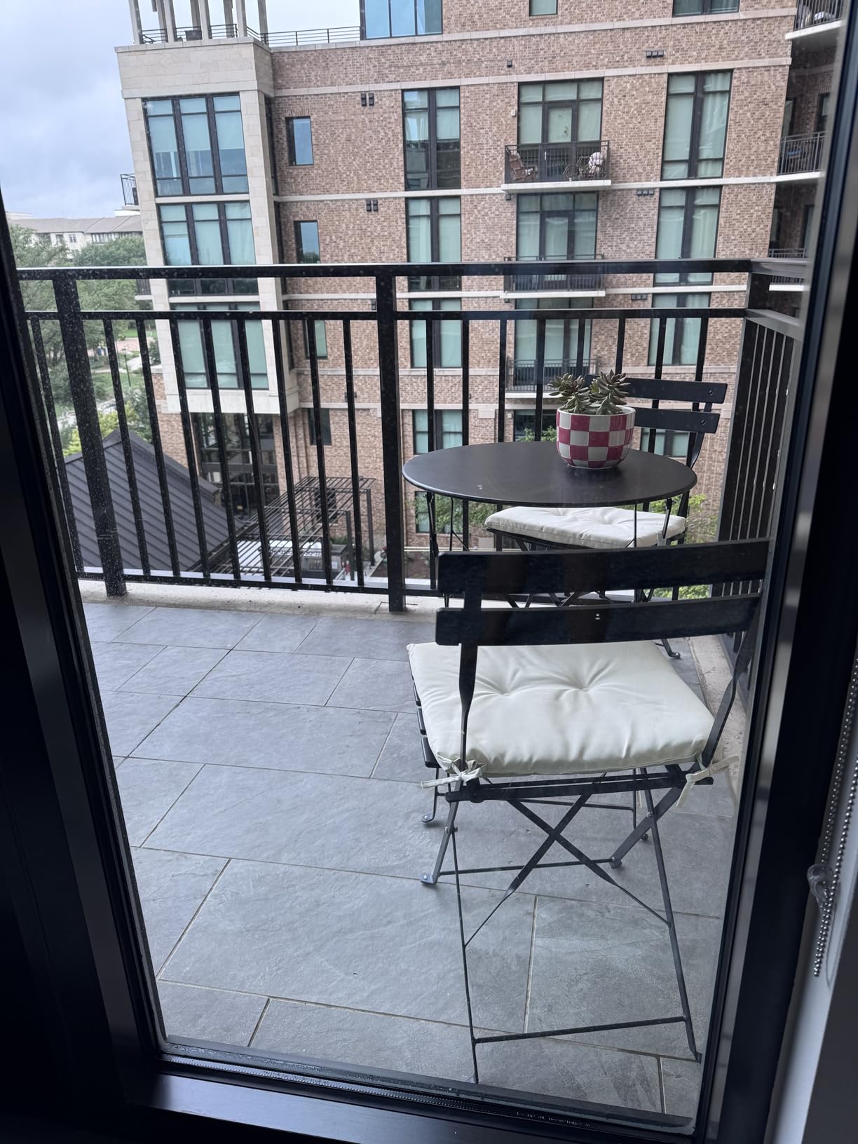 Grand patio 3 Piece Folding Patio Bistro Set for Outdoor Balcony, White | Steel Frame, Foldable Table and Chairs, for Balcony Garden Patio, Folding Outdoor Patio Furniture Sets customer photo 2