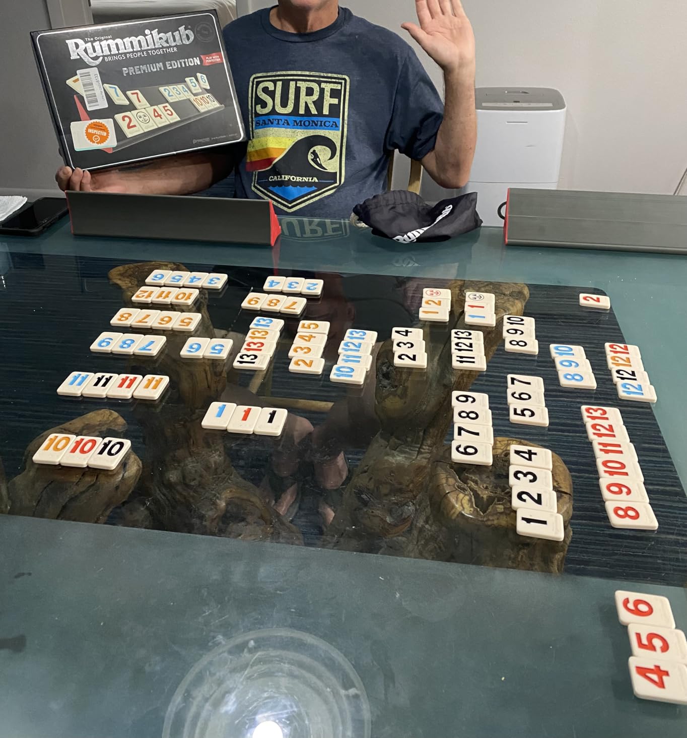 Rummikub Premium Edition by Pressman - Features Racks - Large Number Engraved Tiles and a Storage Bag for The Ultimate Rummikub Experience by Pressman, Silver customer photo 1