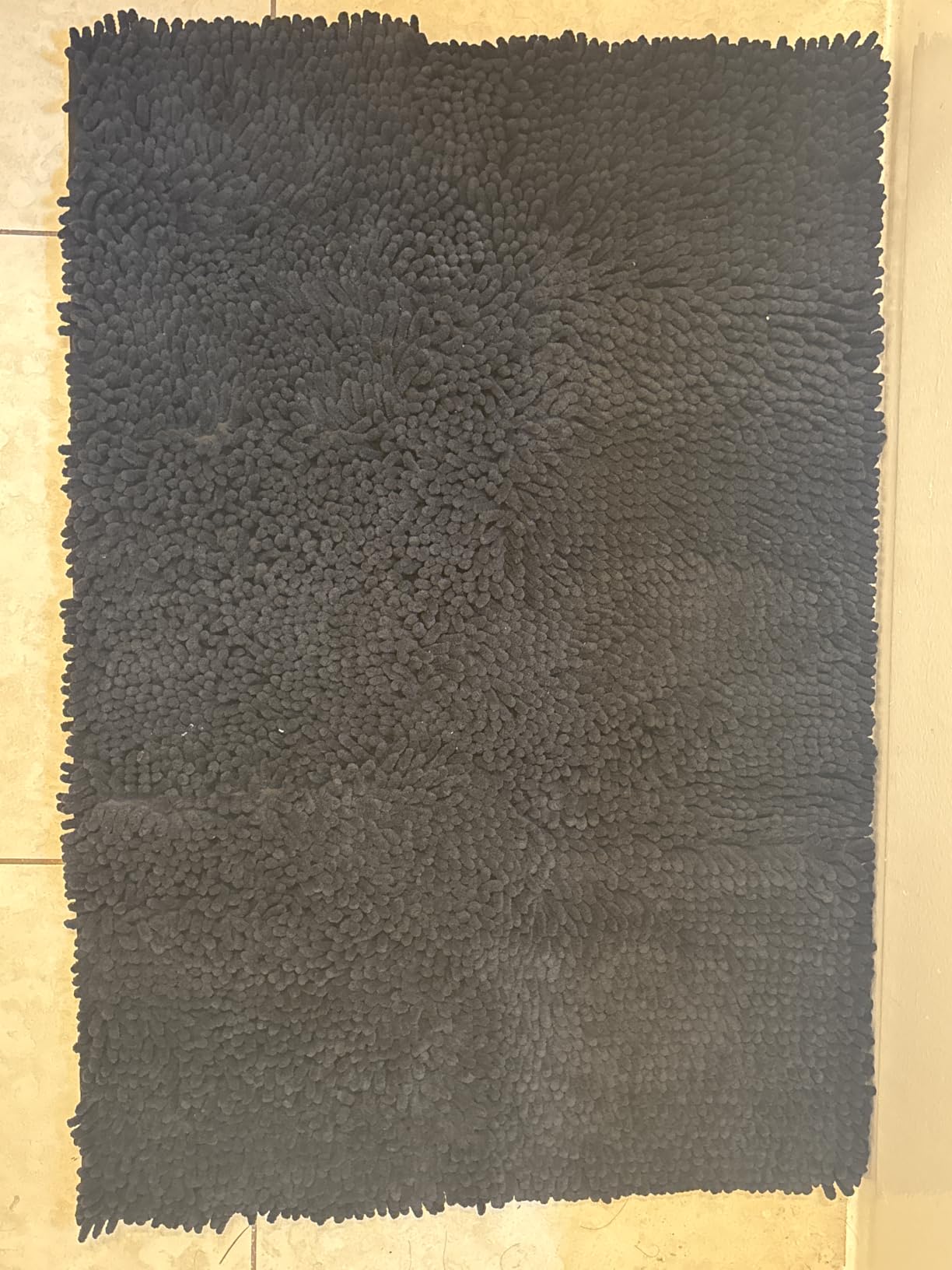 Smiry Bathroom Rugs 24X16, Luxury Chenille Extra Soft Absorbent Bath Mat, Black, Machine Washable Non-Slip Plush Bath Mats for Bathroom, Tub, Shower, and Floor, Home Decor customer photo 1