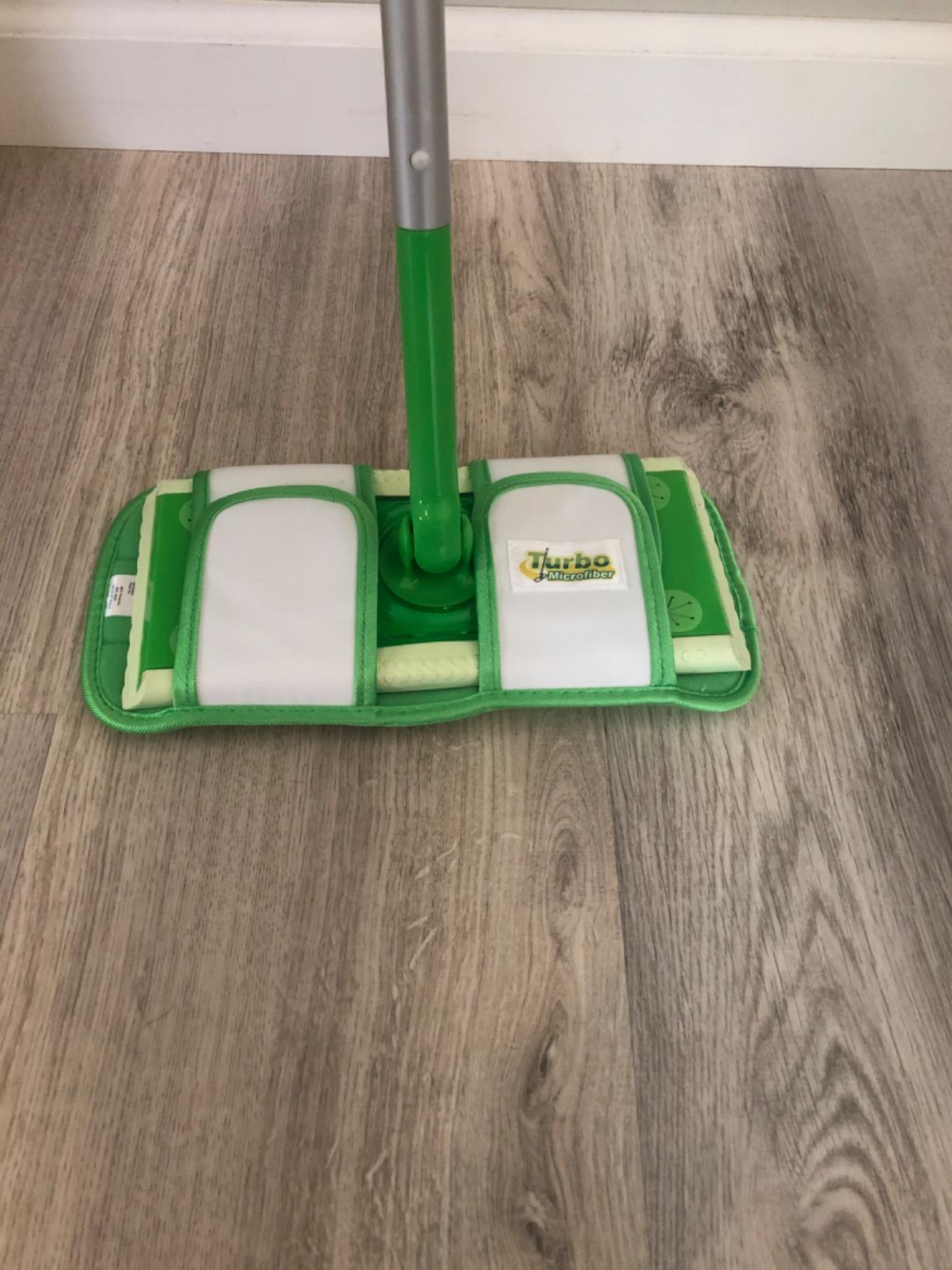 Swiffer Sweeper 2-in-1 Mops for Floor Cleaning, Dry and Wet Multi Surface Floor Cleaner, Sweeping and Mopping Starter Kit, Includes 1 Mop + 19 Refills, 20 Piece Set customer photo 1