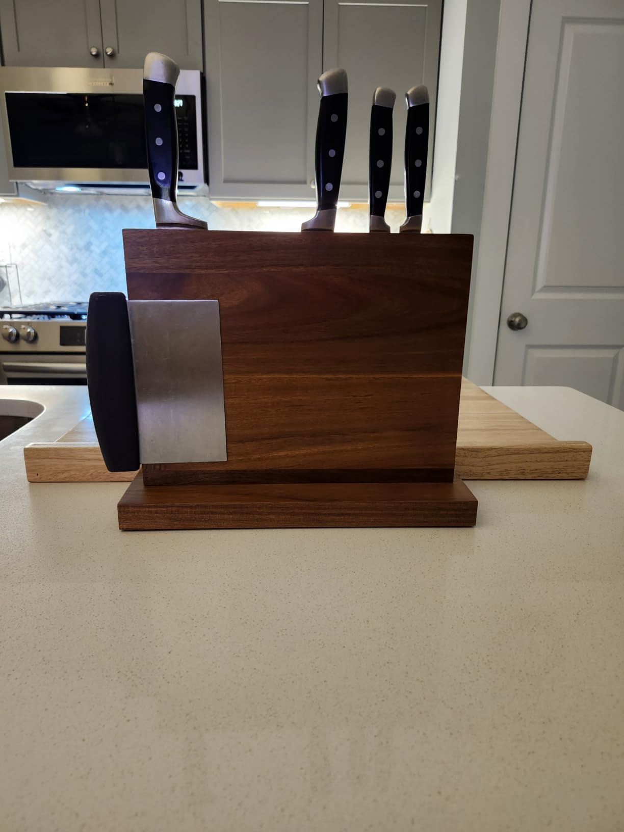 Home Kitchen Magnetic Knife Block Holder Rack Magnetic Stands with Strong Enhanced Magnets Multifunctional Storage Knife Holder customer photo 2