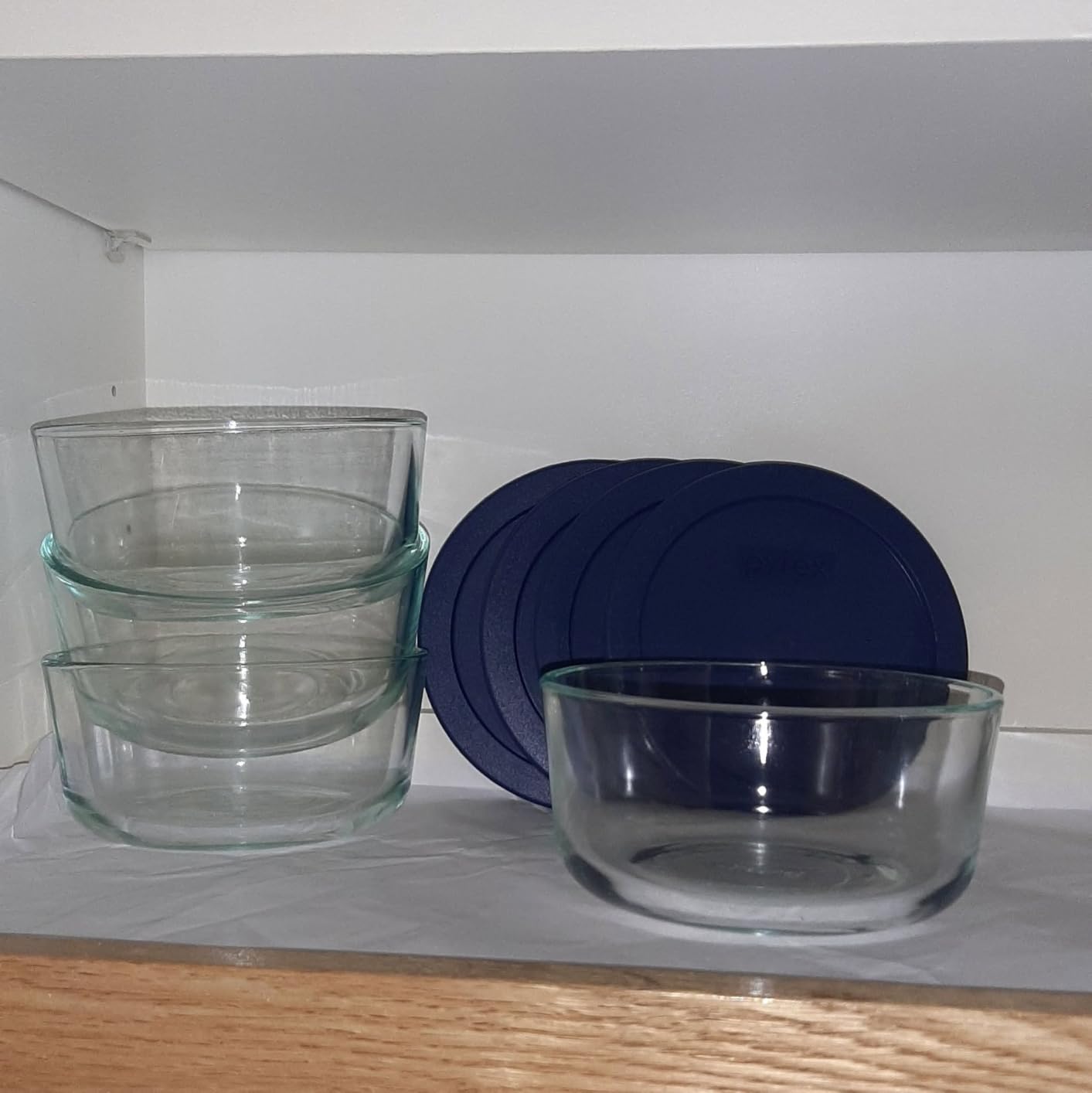 7201 (4-Cup) Glass Bowls & Cadet Blue Lids (4-Pack) - Made in USA | Tempered Construction | BPA-Free Plastic | Freezer Safe | Top-Rack Dishwasher Safe | Meal Prep & Kitchen Organization customer photo 1