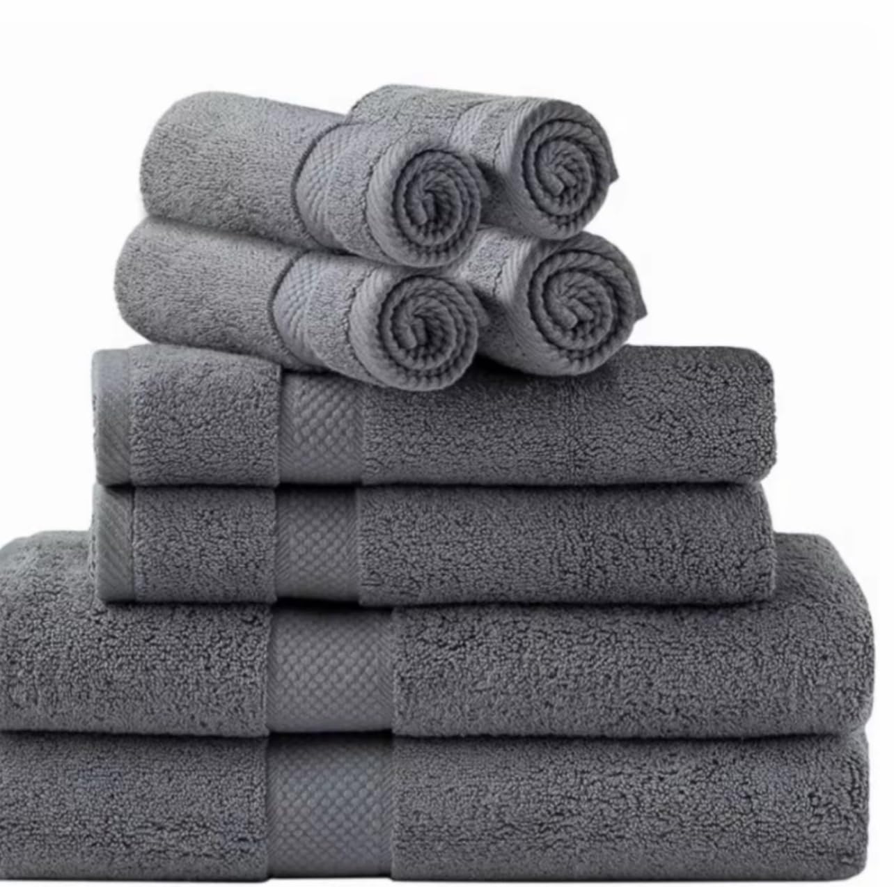GLAMBURG Ultra Soft 8-Piece Towel Set - 100% Pure Ringspun Cotton, Contains 2 Oversized Bath Towels 27x54, 2 Hand Towels 16x28, 4 Wash Cloths 13x13 - Ideal for Everyday use, Hotel & Spa - Pink customer photo 2