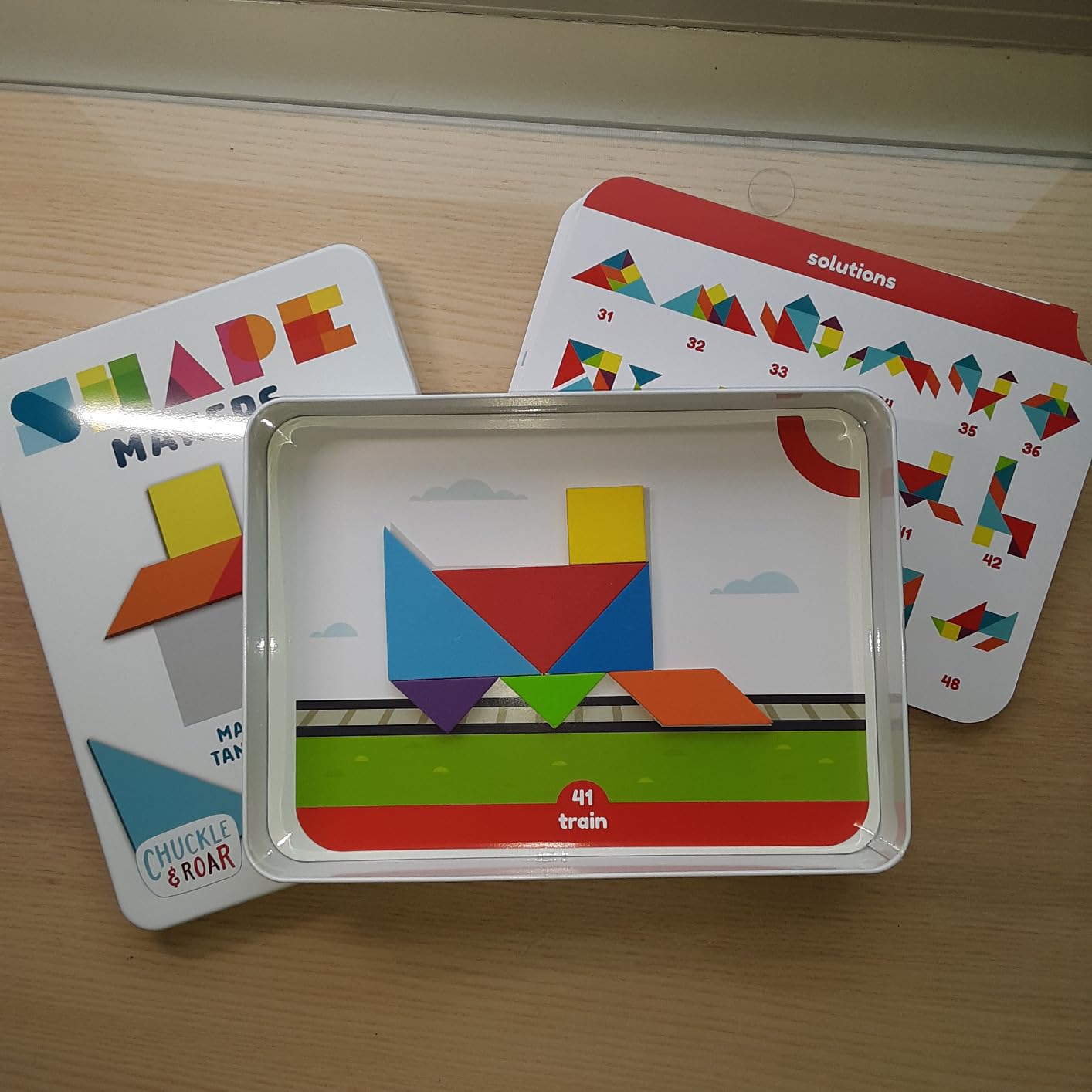 Chuckle and Roar Shape Makers - Magnetic Tangram Puzzle Game for Kids - Learn Shapes, Logic & Problem-Solving Skills, Travel-Friendly Educational Toy with Magnetic Pieces customer photo 1