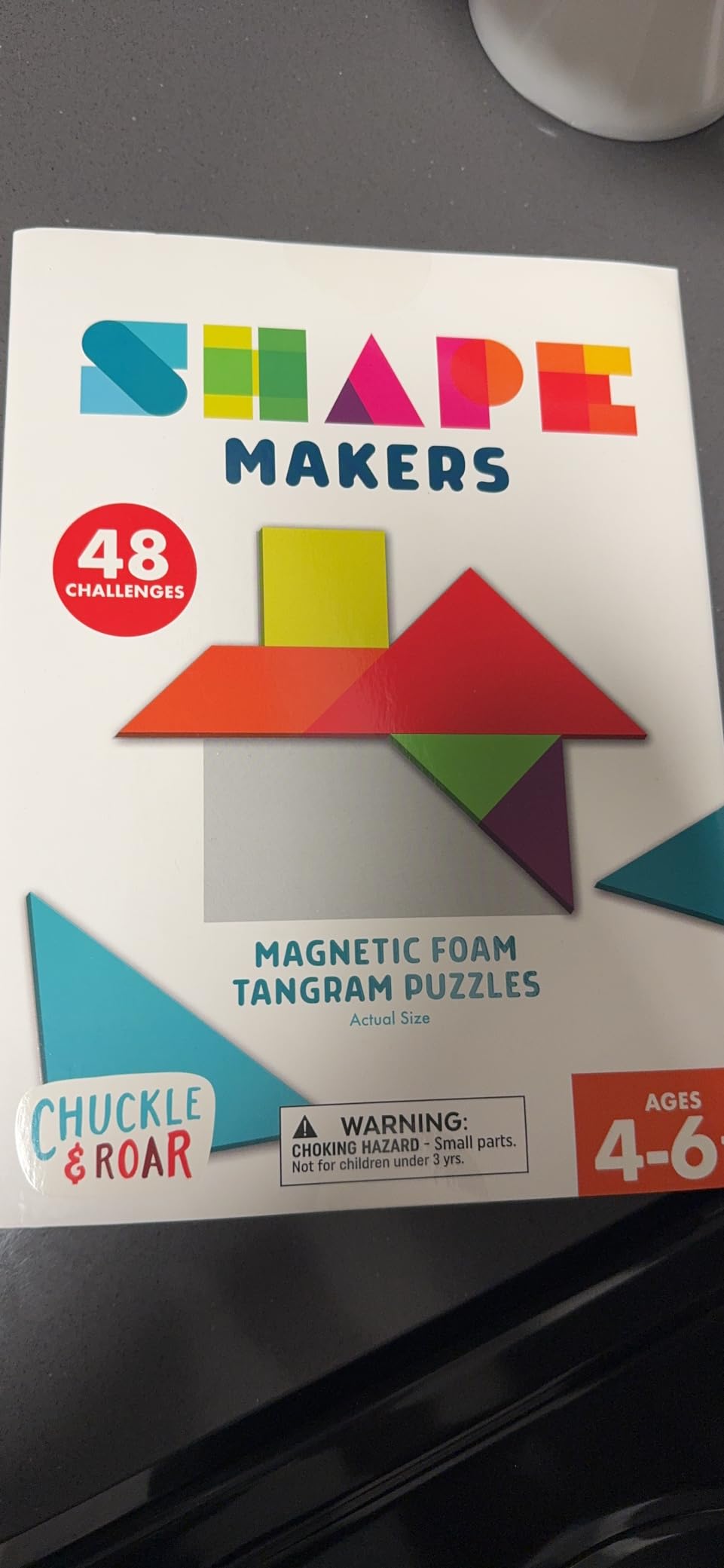 Chuckle and Roar Shape Makers - Magnetic Tangram Puzzle Game for Kids - Learn Shapes, Logic & Problem-Solving Skills, Travel-Friendly Educational Toy with Magnetic Pieces customer photo 2