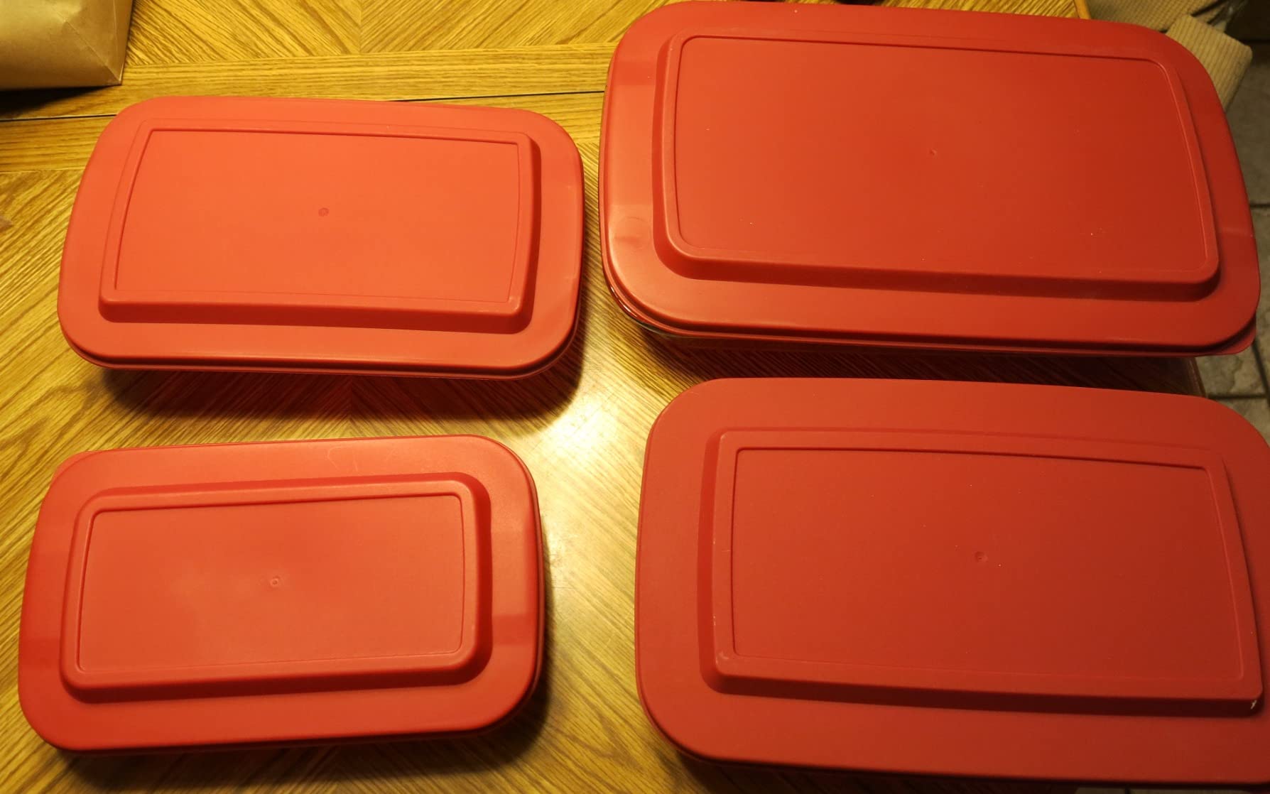 8-Piece Deep Glass Baking Dish Set with Plastic lids, Rectangular Glass Bakeware Set with Lids, Baking Pans for Lasagna, Leftovers, Cooking, Kitchen, Freezer-to-Oven and Dishwasher, Gray customer photo 1