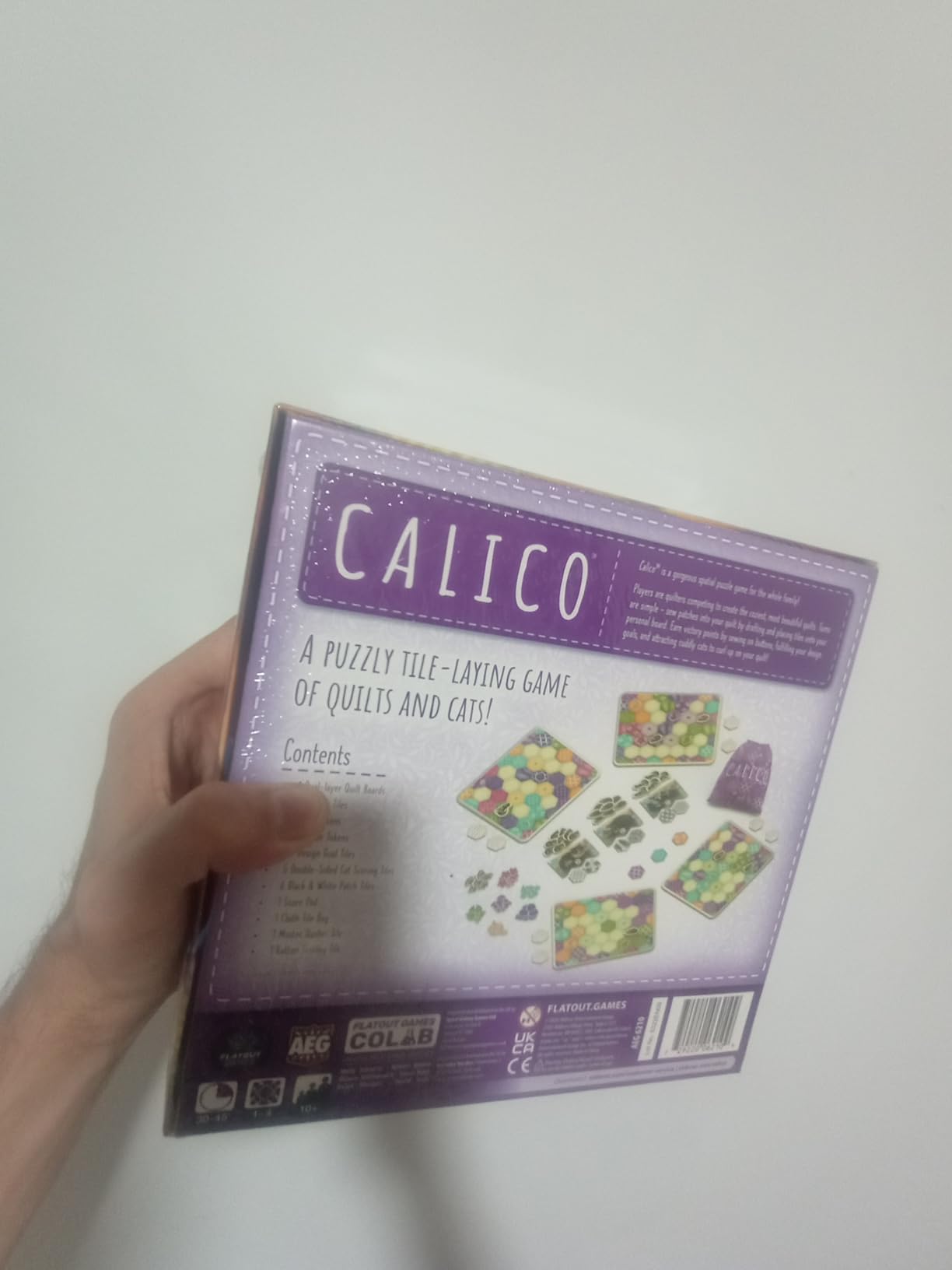 AEG & Flatout Games | Calico - Award Winning Board Game for the Whole Family | From the Creators of Cascadia | Easy to Learn | Quick to Play | Make Quilts and Attract Cats! | Ages 10 and up customer photo 1