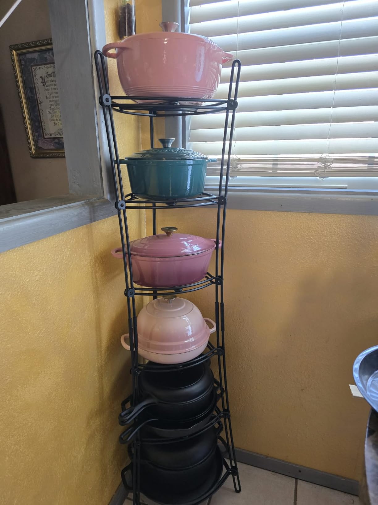 Lodge Cookware Storage Tower - 6-Tier - Multi-Tier Storage Rack for Cookware & Accessories - Space-Saving Organizer for Cast Iron, Lids & Kitchen Essentials - Matte Black customer photo 1
