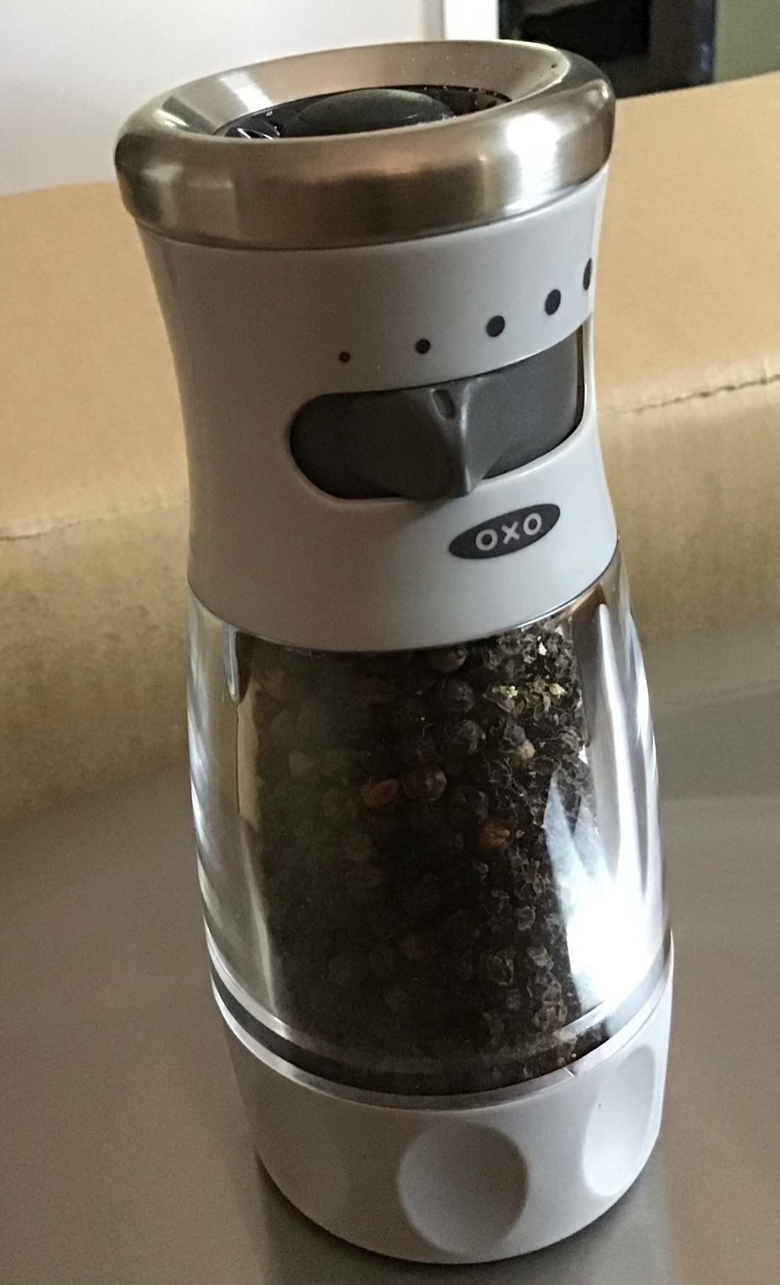 OXO Good Grips Contoured Mess-Free Salt Grinder - Gray customer photo 2