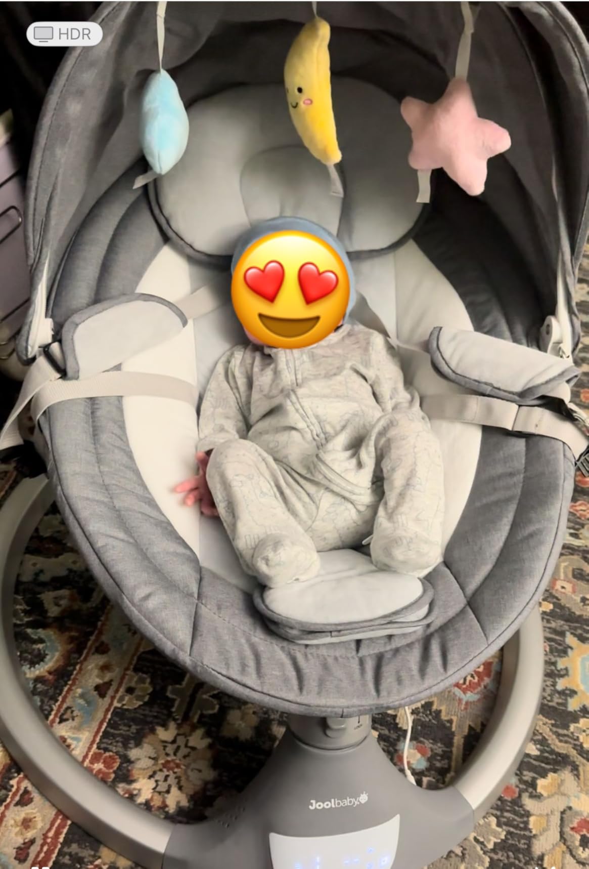 Jool Baby Nova Baby Swing for Infants - Bluetooth Music, Remote, Gentle Side-to-Side Motion, Gray customer photo 1