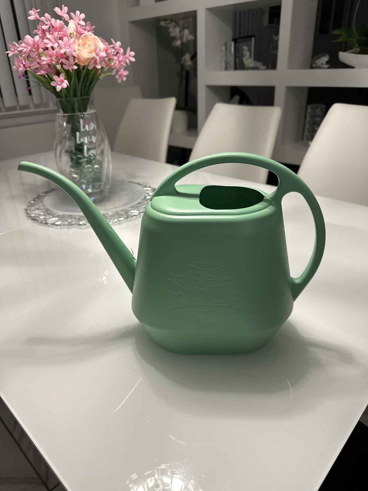 Bloem Aqua Rite Watering Can: 56 Oz - Classic Blue - Large Capacity, Extra Long Spout, Durable Plastic, One Piece Construction, for Indoor & Outdoor Use, Gardening customer photo 1