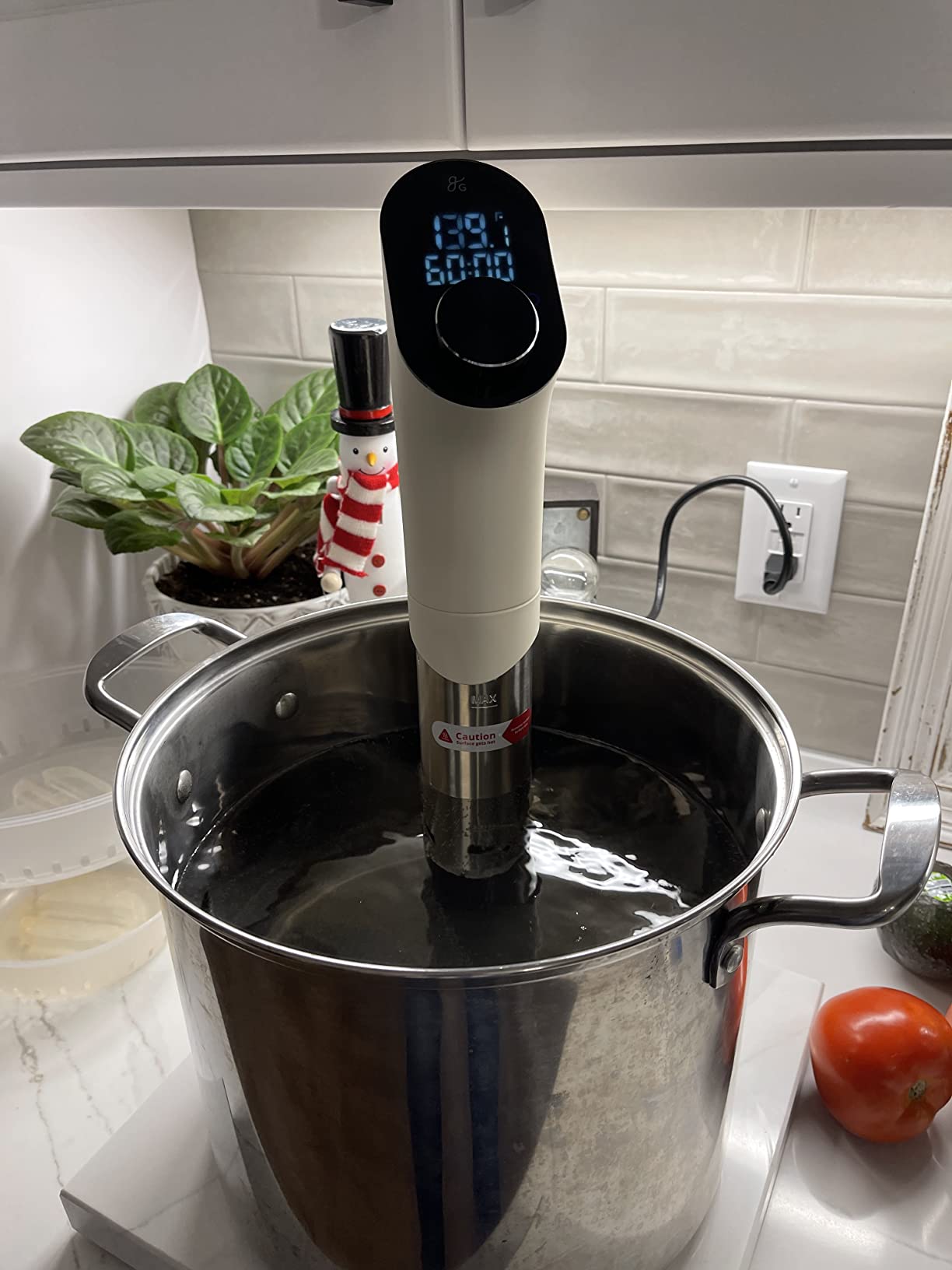 Greater Goods Sous Vide Cooker, 1100W, No App or WiFi Needed (Onyx Black) | Quiet Brushless Immersion Circulator customer photo 1