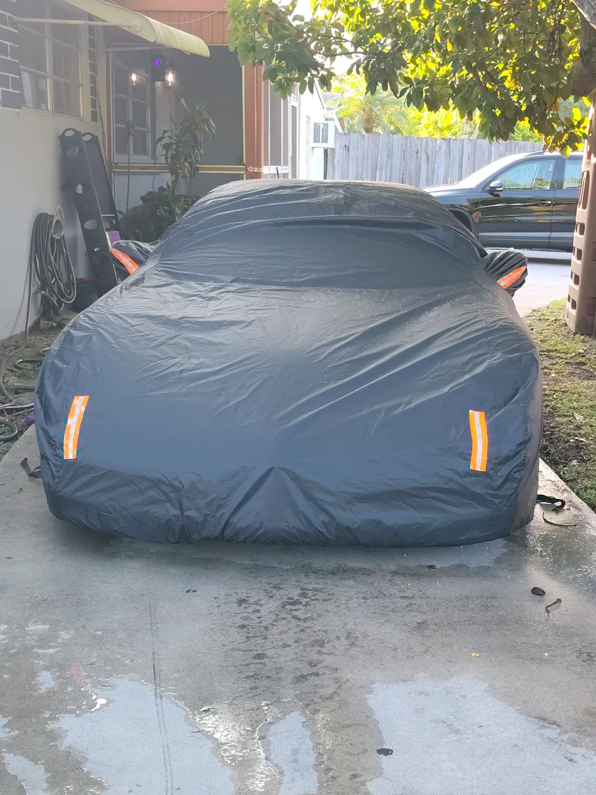 NEVERLAND Sedan Car Cover Waterproof Heavy Duty All Weather Protection Snow Anti-UV Windproof Outdoor Full Car Cover Fit for Automobiles BMW/Mercedes-Benz/Honda (for Car Size:183''L x 70''W x 59''H) customer photo 1