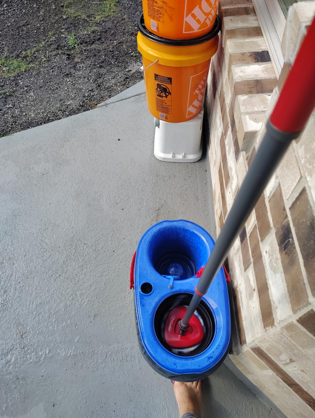 O-Cedar RinseClean Spin Mop & Bucket System + 2 Extra Mop Heads| Clean with Clean Water | Removes 99% of Bacteria customer photo 1
