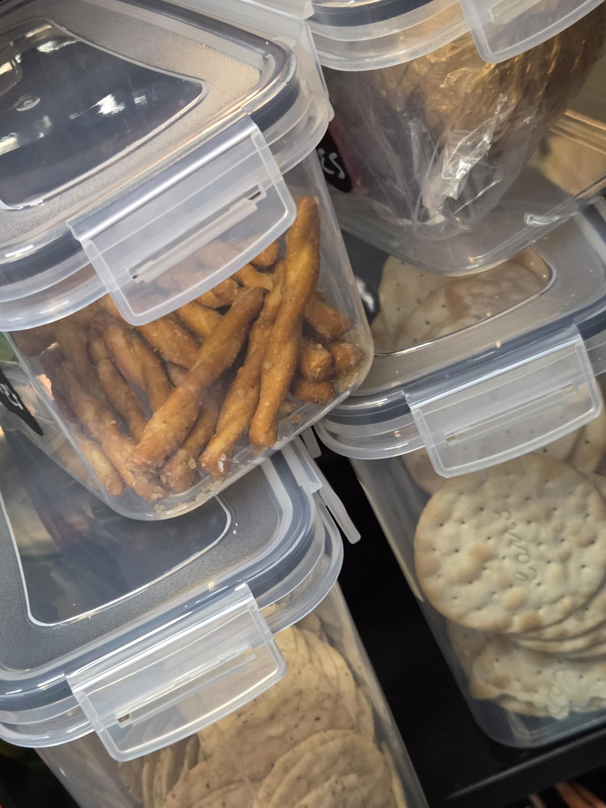 Airtight Food Storage Containers with Lids, Vtopmart 24 pcs Plastic Kitchen and Pantry Organization Canisters for Cereal, Dry Food, Flour and Sugar, BPA Free, Includes 24 Labels customer photo 1