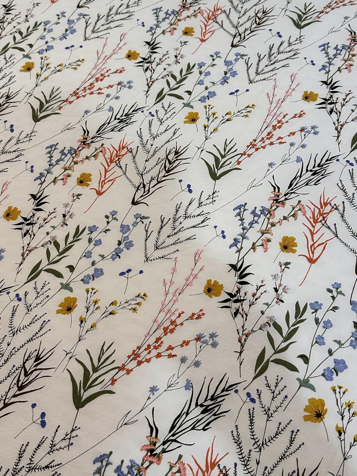 RUVANTI 100% Cotton Percale Sheets Queen Size, Sweet Pea | Crisp Cooling, Deep Pocket 16