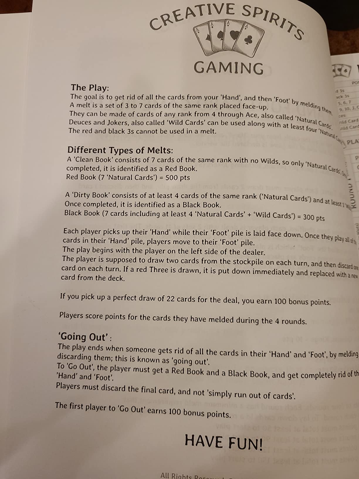 Hand and Foot Scorekeeping Book with Rules: Large Score Sheets Game Pads customer photo 1