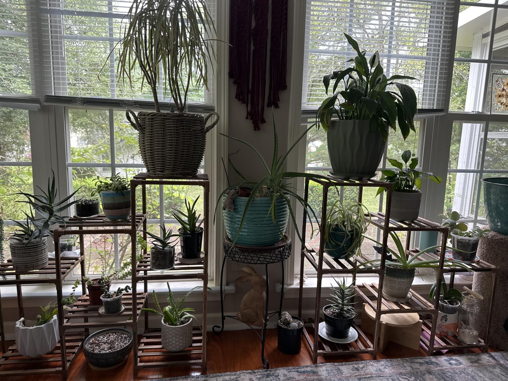 Bamworld Plant Stand Indoor Plant Shelf Outdoor Wood Plant Rack for Multiple Plants 3 Tiers Ladder Plant Holder for Living Room Patio Boho Home Decor for Gardening customer photo 2