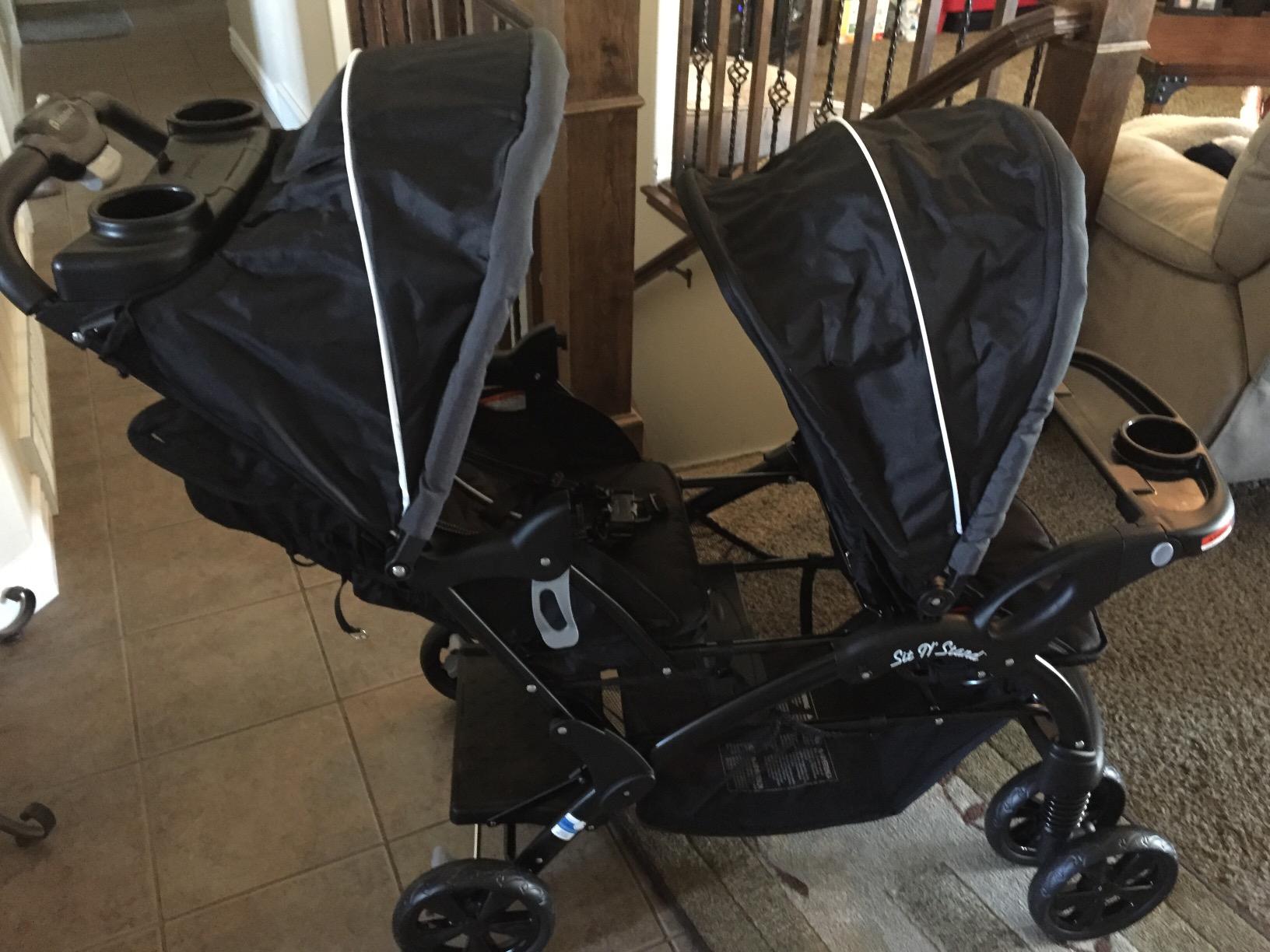 Baby Trend Sit N' Stand Double Stroller, Desert Blue customer photo 2