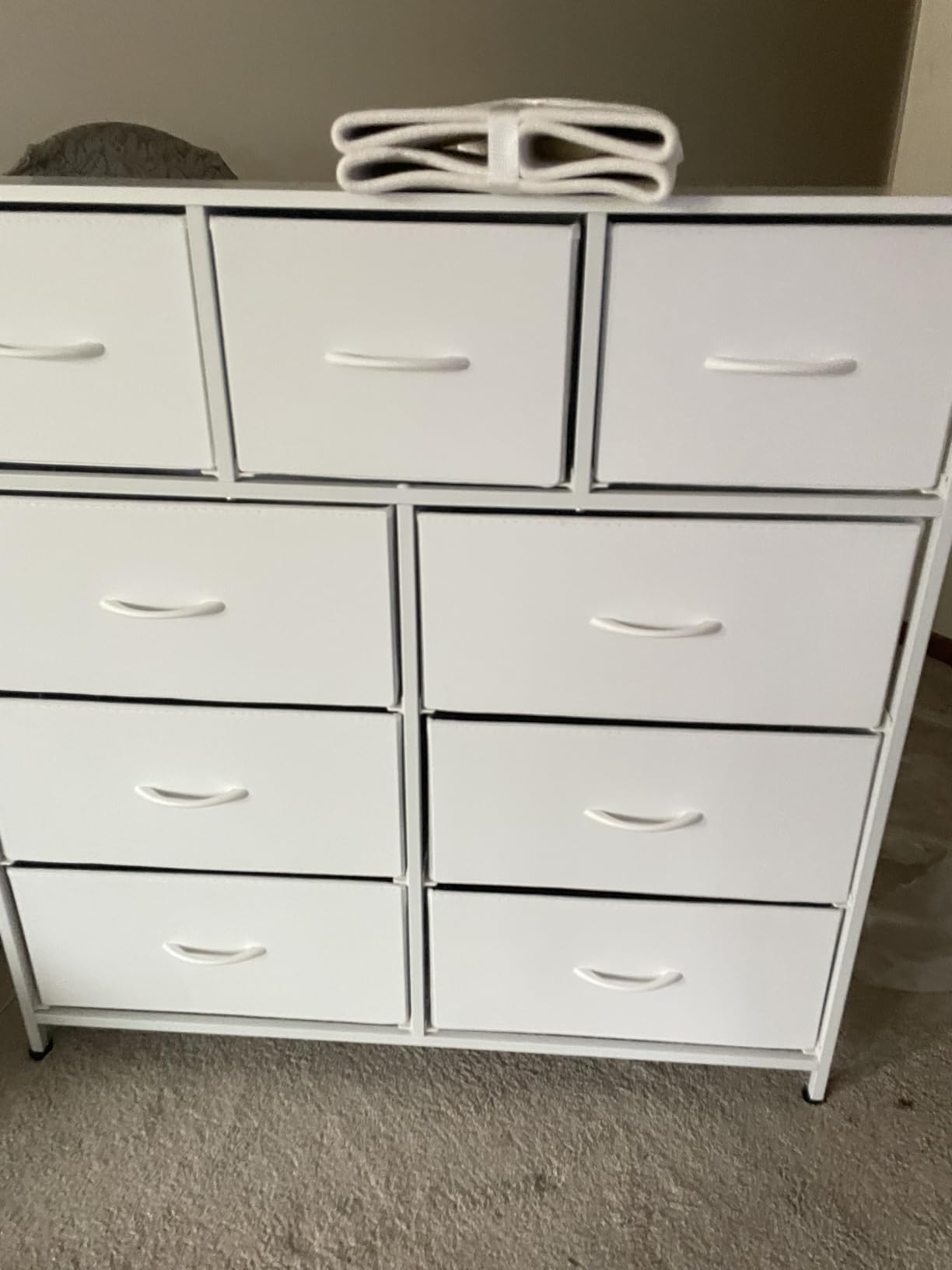 WLIVE Tall Dresser for Bedroom, 9 Drawer Chest of Drawers, Rustic Brown customer photo 1