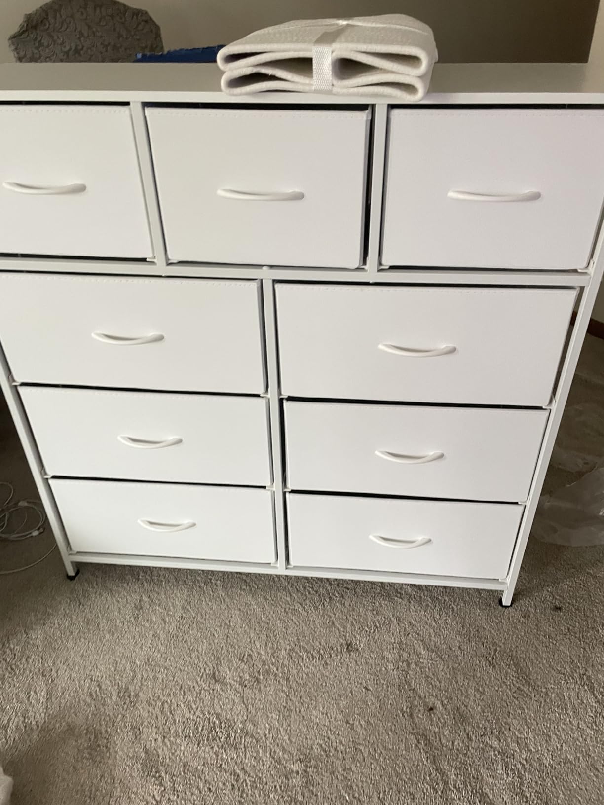 WLIVE Tall Dresser for Bedroom, 9 Drawer Chest of Drawers, Rustic Brown customer photo 2