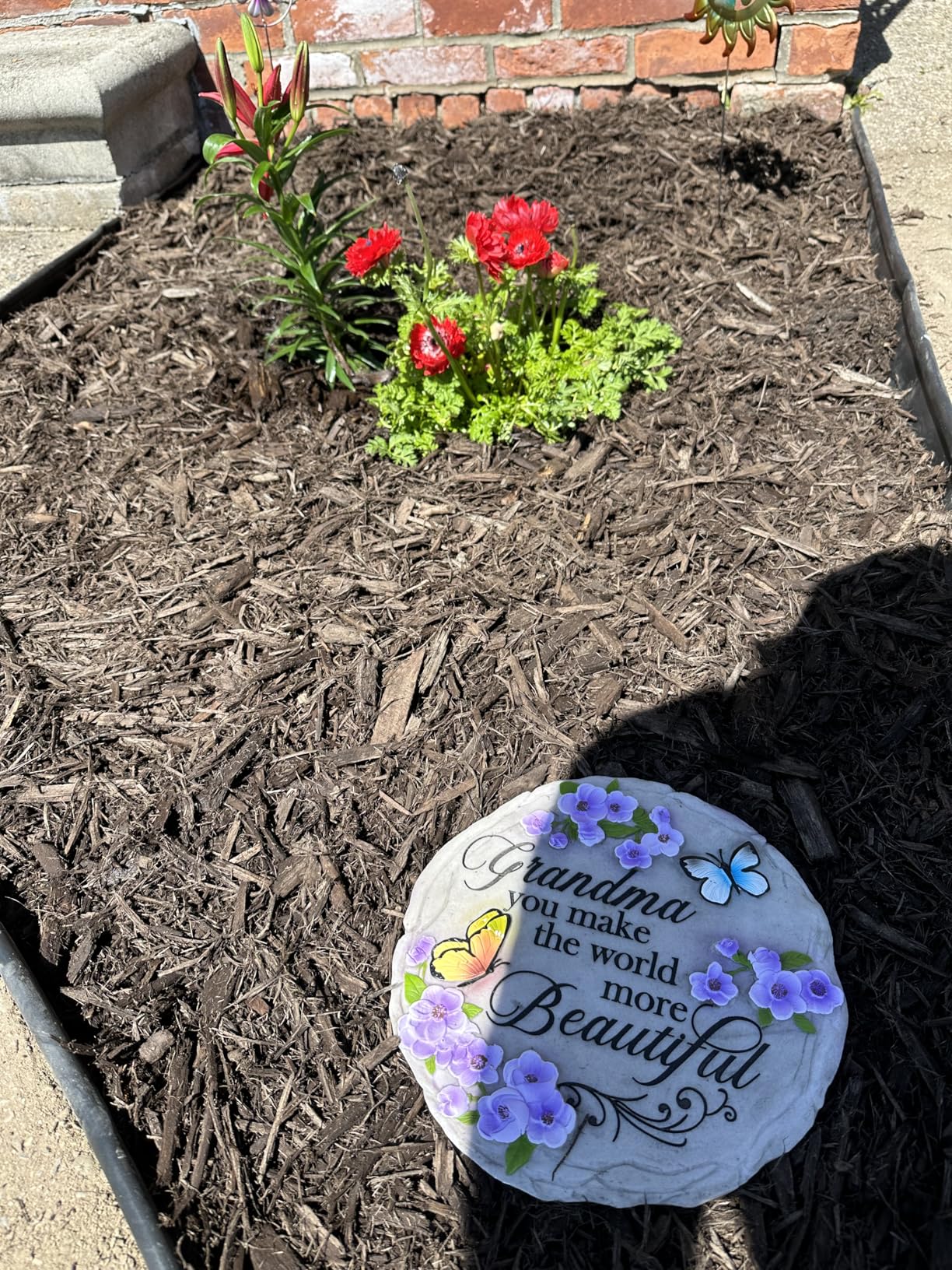 Spoontiques - Garden Decor - Family Stepping Stone - Decorative Stone for Garden customer photo 2