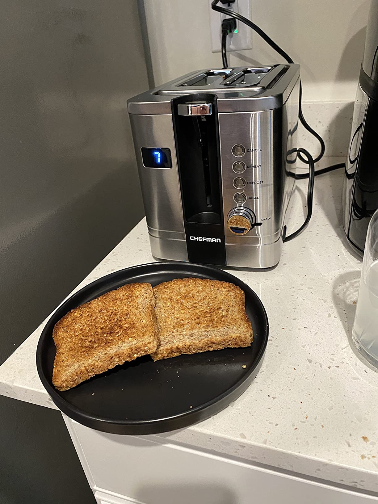 Chefman 2-Slice Digital Toaster, Pop-Up, Stainless Steel, Extra-Wide Slots customer photo 2