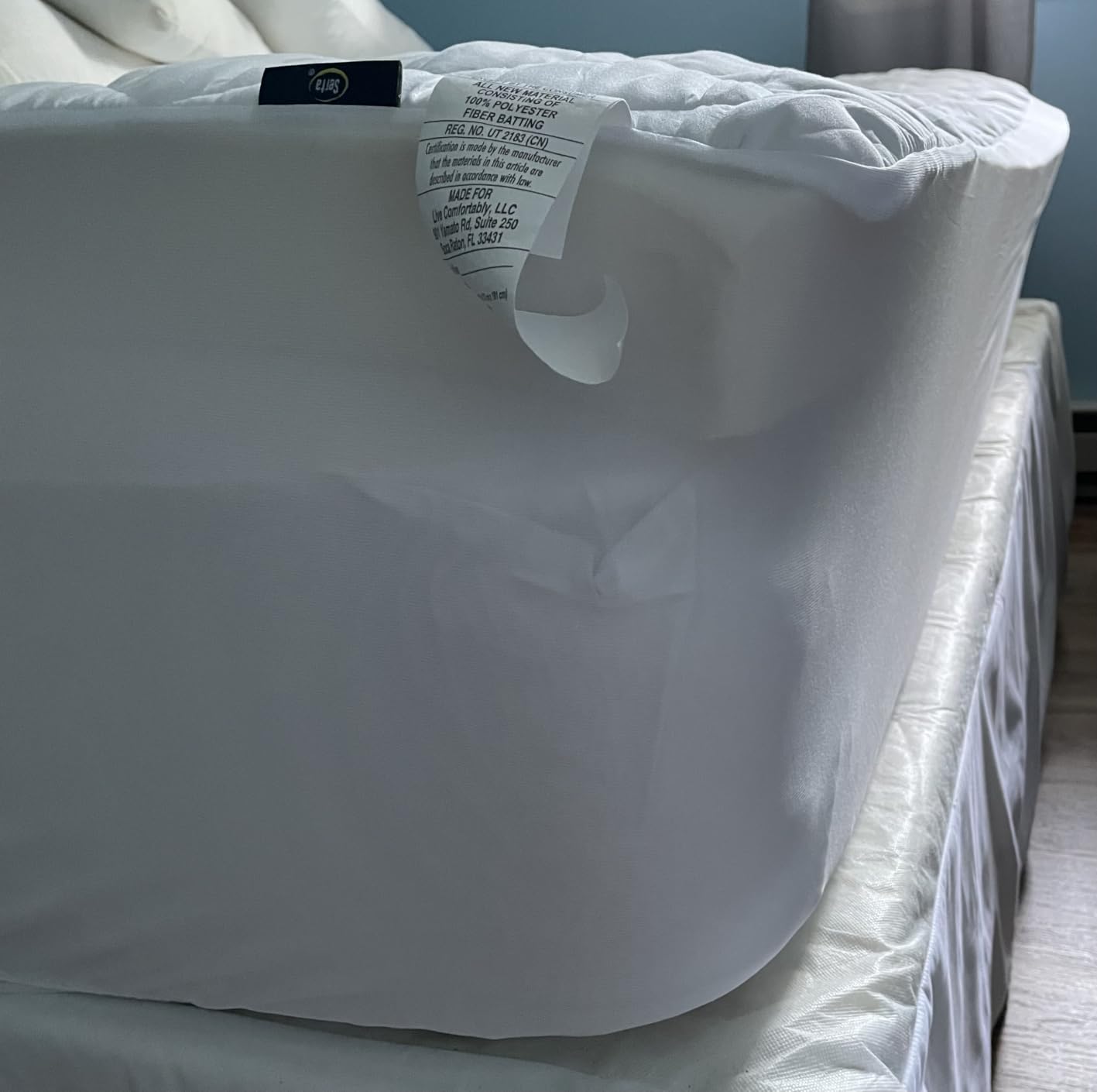 SERTA Power Clean Triple Action Quilted Soft Waterproof Mattress Pad Protector, Moisture Wicking Protection with 15