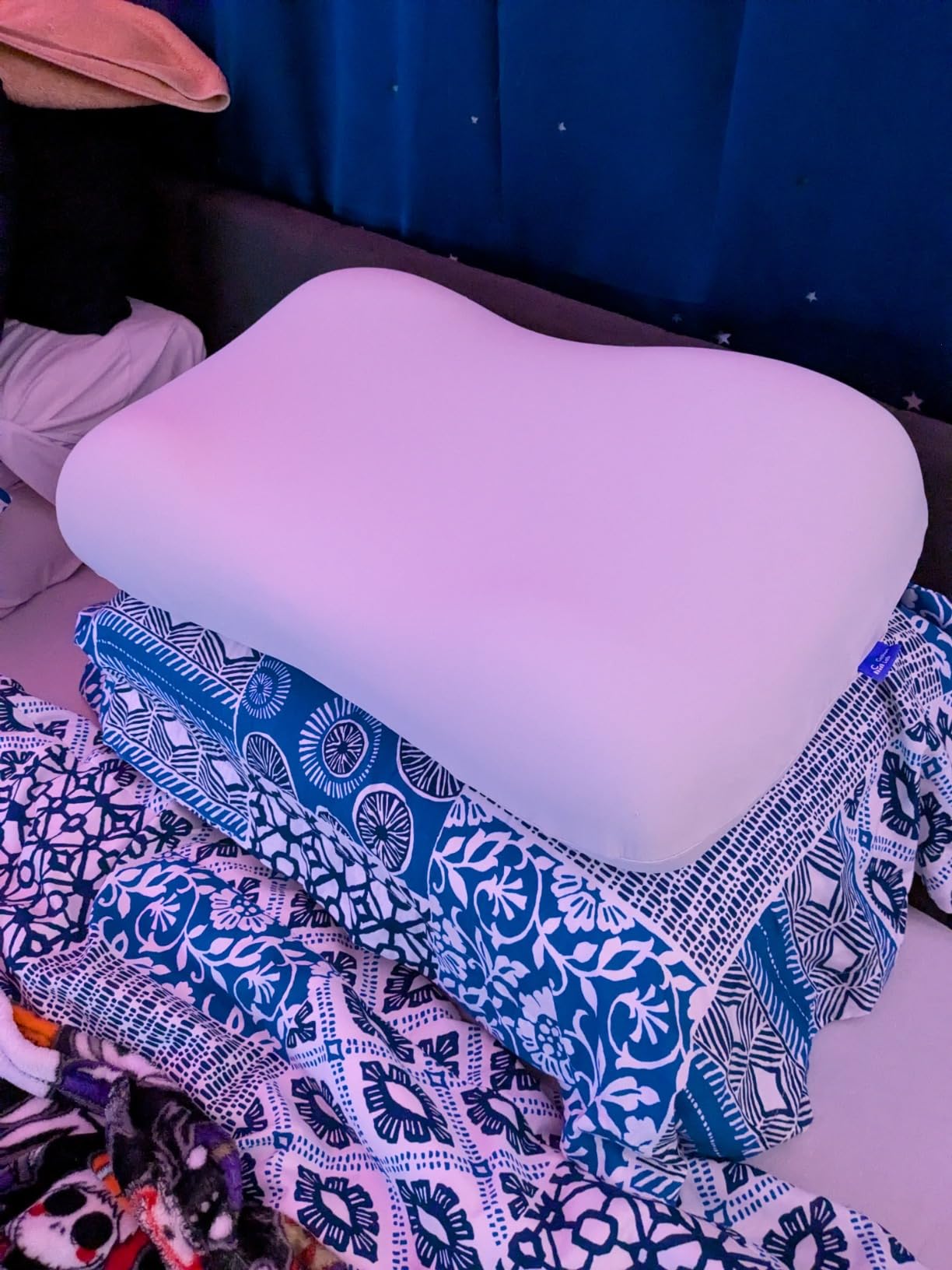 C CUSHION LAB Deep Sleep Pillow, Patented Ergonomic Contour Design for Side & Back Sleepers, Orthopedic Cervical Shape Gently Cradles Head & Provides Neck Support & Shoulder Pain Relief - Calm Grey customer photo 2