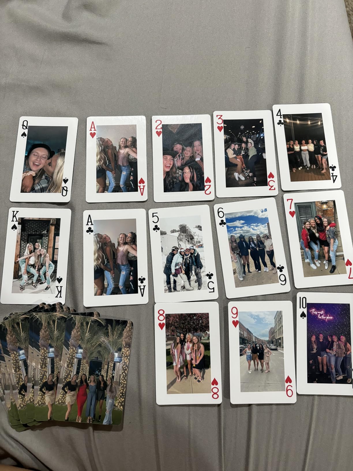 EAQ Custom Playing Cards with Photo, Personalized Playing Cards Waterproof Poker Cards with Gift Box for Wedding and Party - Partial Print customer photo 1