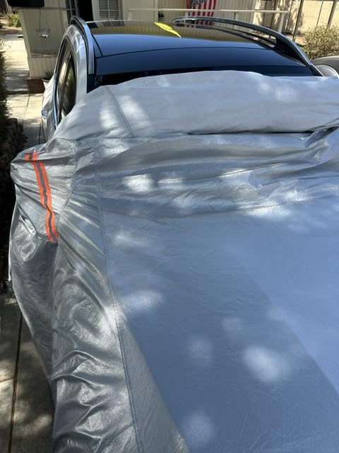 EzyShade Multi-Layer Car Cover Waterproof All Weather - See Vehicle Size-Chart - Outdoor Full Exterior Covers for Automobiles - Sedan Hatch SUV - Rain Snow Sun UV Protection. Size A5 (See SizeChart) customer photo 1
