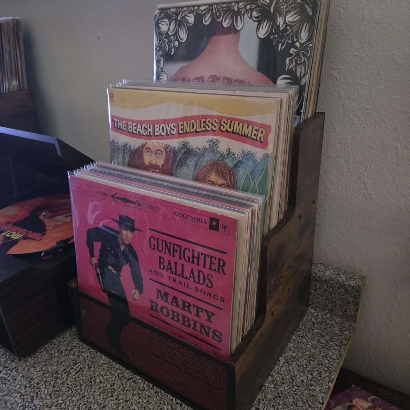 Wooden Vinyl Record Storage for 60+ Records, with Handles, Retro & Durable | Vinyl Record Holder, Album Storage Crate Box for Easy Browsing, Home Decor, Collection Display and Quick Assembly customer photo 1