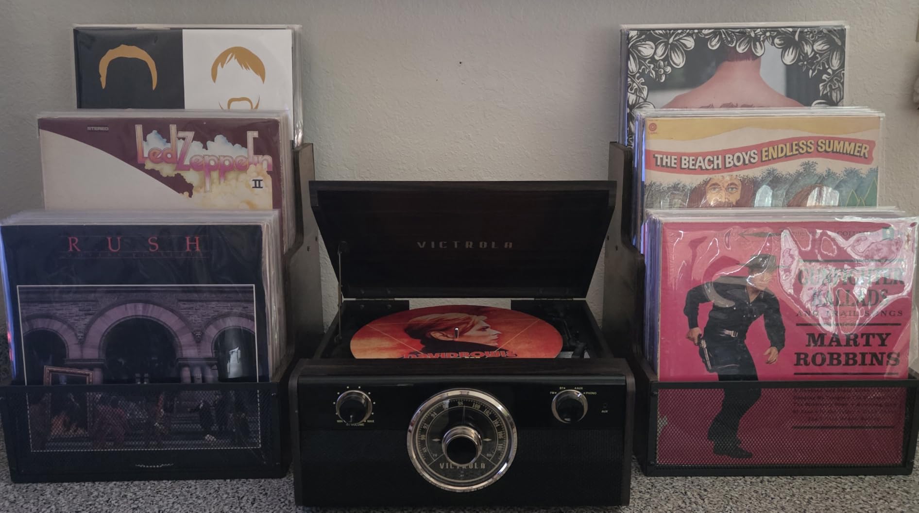 Wooden Vinyl Record Storage for 60+ Records, with Handles, Retro & Durable | Vinyl Record Holder, Album Storage Crate Box for Easy Browsing, Home Decor, Collection Display and Quick Assembly customer photo 2