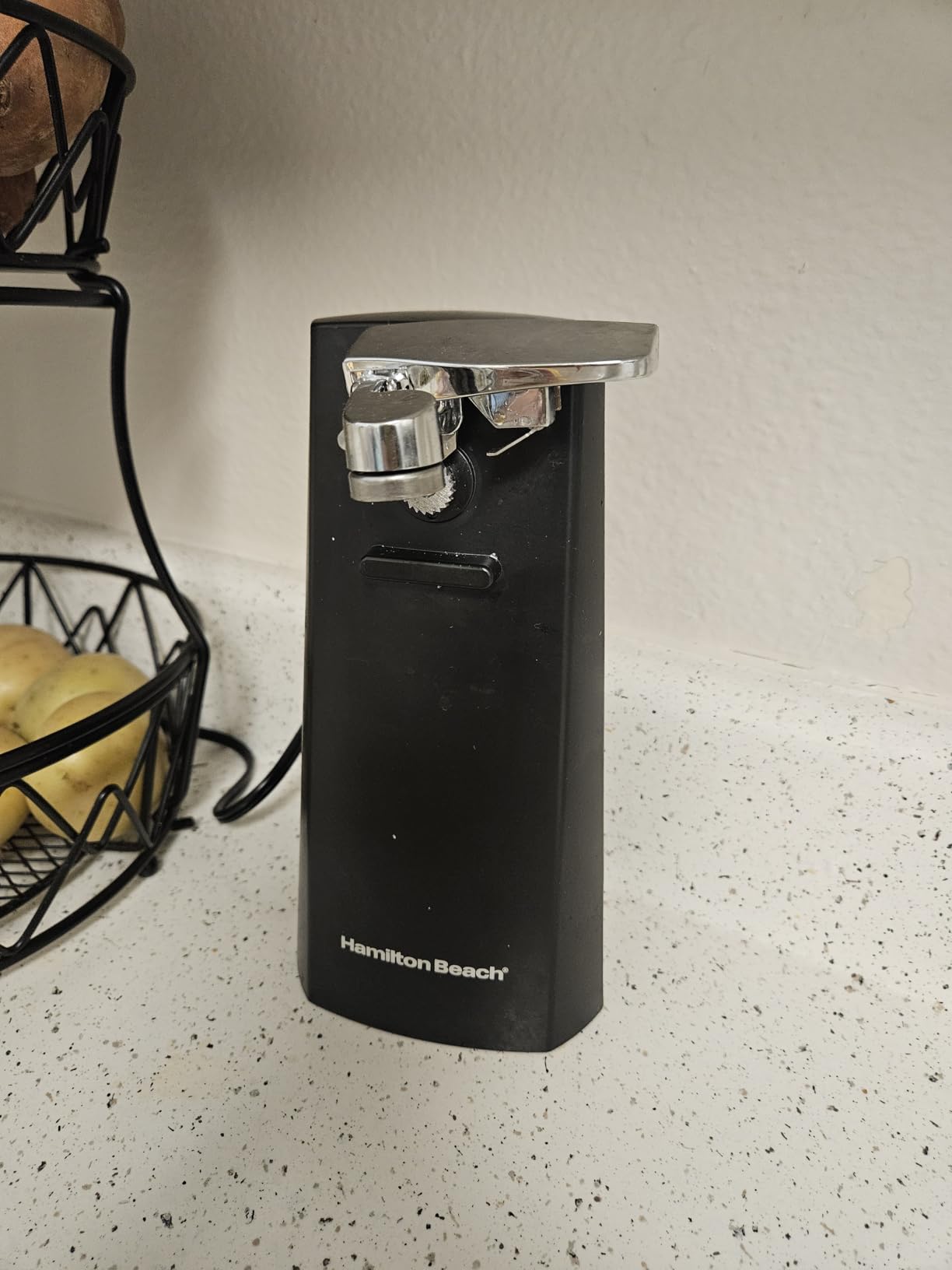 Hamilton Beach Extra-Tall Electric Can Opener Knife Sharpener | Easy-Clean Detachable Cutting Lever & Blade | Cord Storage | Automatic Shutoff | Black | 76702J customer photo 1