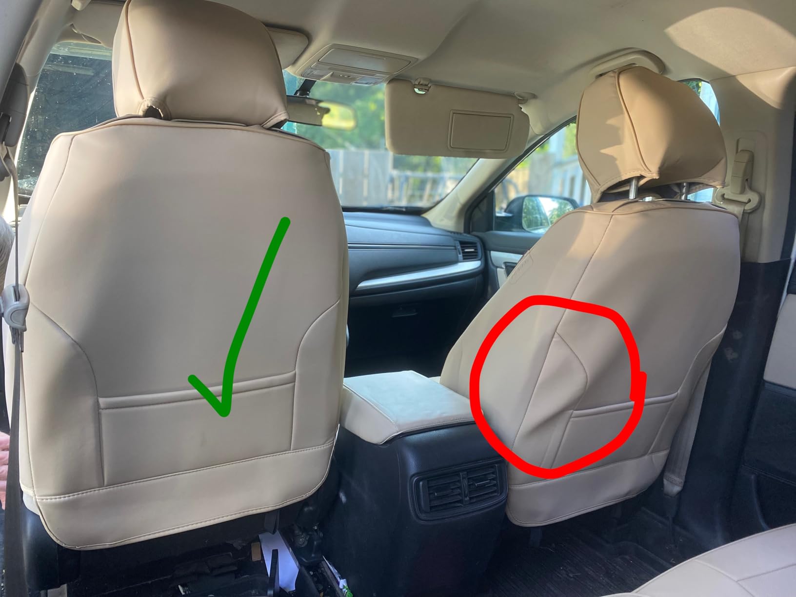 Coverado Car Seat Covers, Seat Covers for Cars, Waterproof Leather Auto Seat Protectors, Leather Car Seat Cushion, Car Interiors Accessories Universal Fit for Most Cars customer photo 1