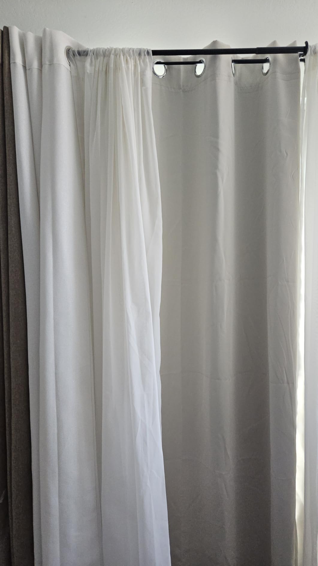 SimpleHome Cream 100% Blackout Curtains Room Darkening Living Room 84 Inch | Curtains for Bedroom,Thermal Insulated Grommet Window Drapes,Curtains for Living Room with Black Back,52 x 84 Inch,2 Panels customer photo 1